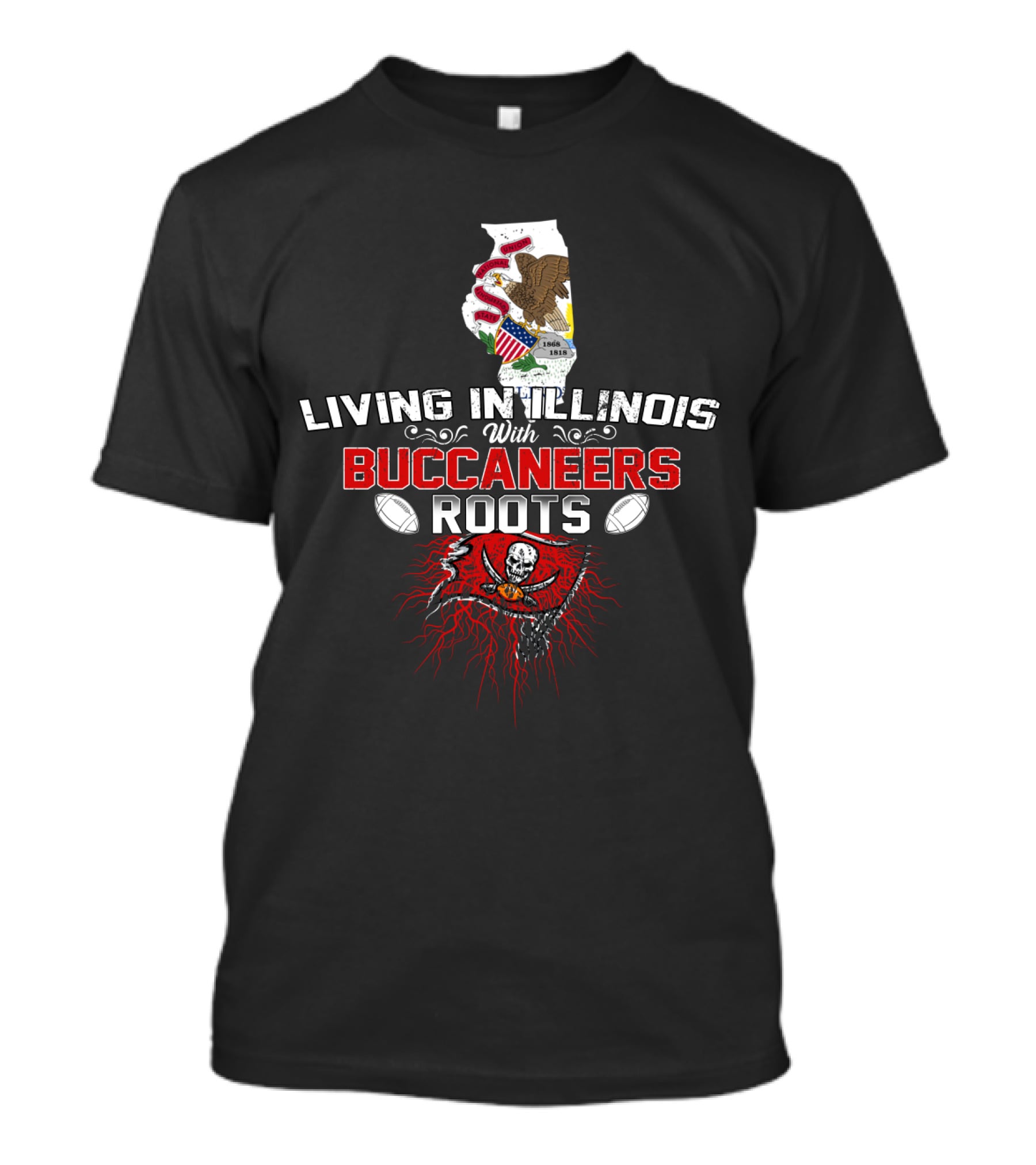 Living In Illinois Embracing Iconic Buccaneers Heritage T-Shirt