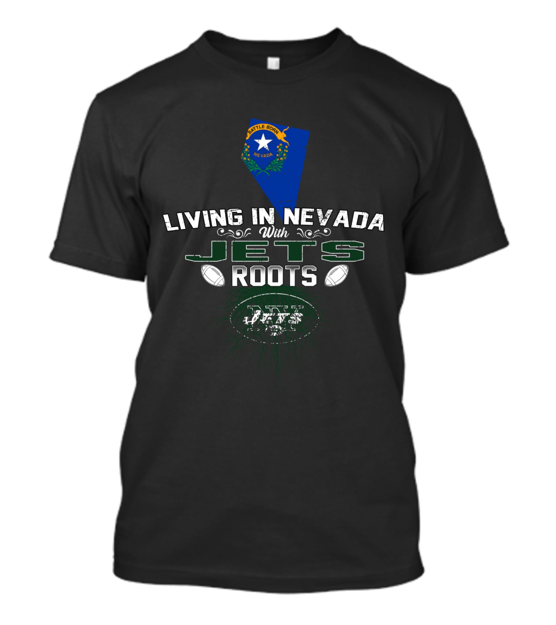 Living In Nevada With Castle Rock Jets Roots Football Connection T-Shirt