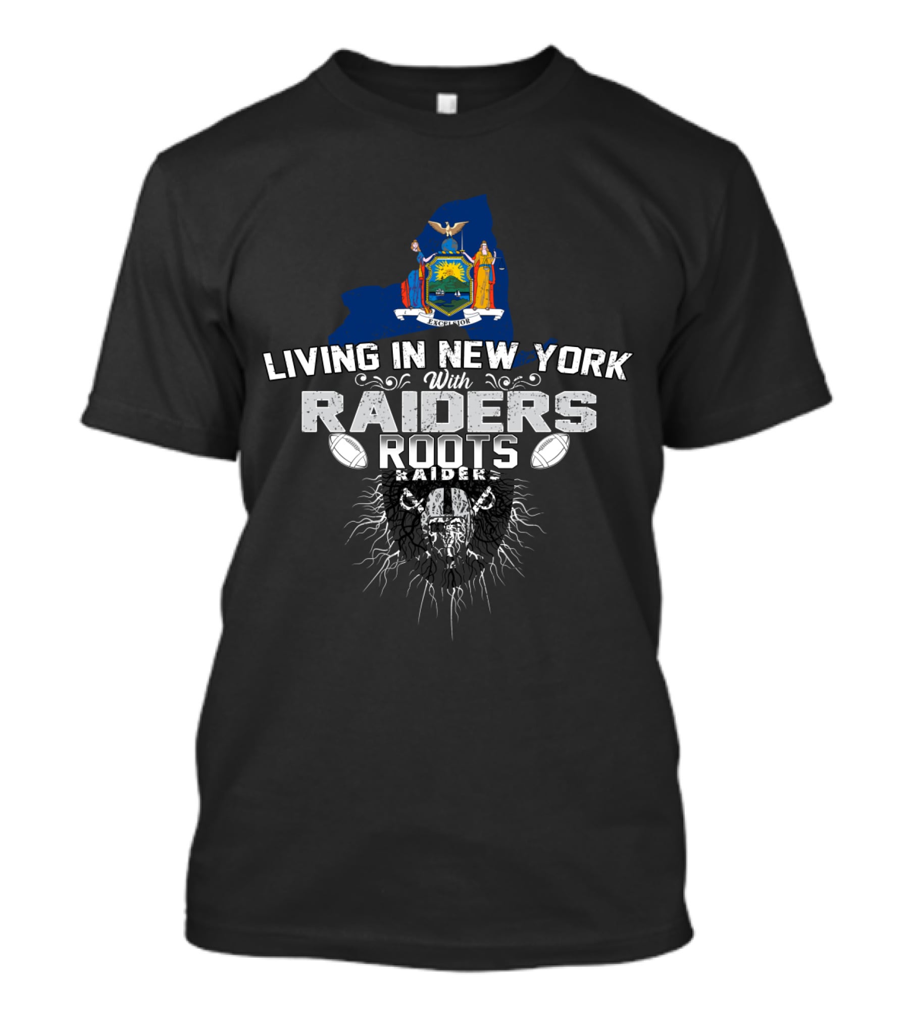 LIVING IN NEW YORK WITH RAIDERS ROOTS RAIDER T-Shirt