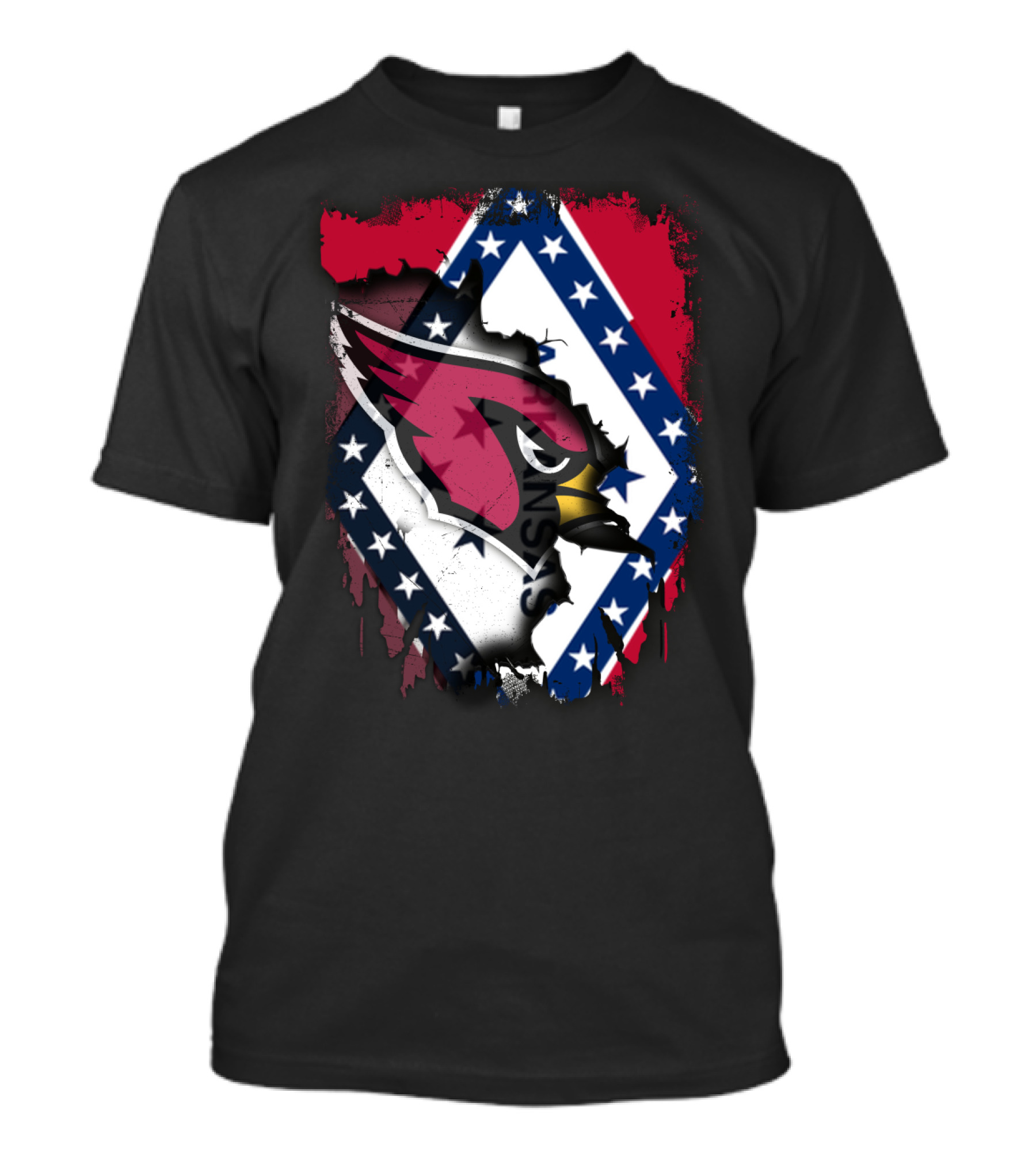 Together Arkansas Cardinals Flag Fusion T-Shirt