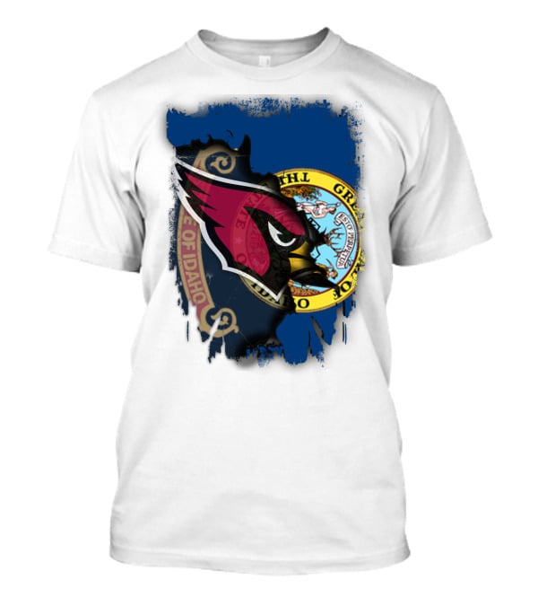Idaho State Pride With Cardinals Football Emblem Fusion T-Shirt