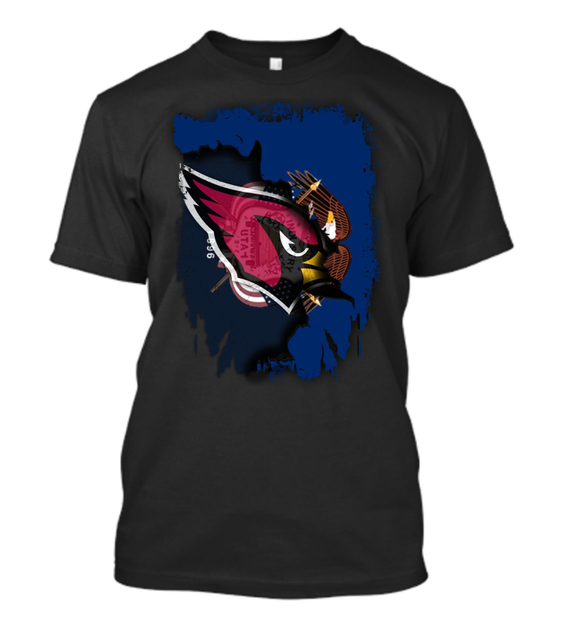 Together Utah Cardinals Face-Off Hybrid T-Shirt
