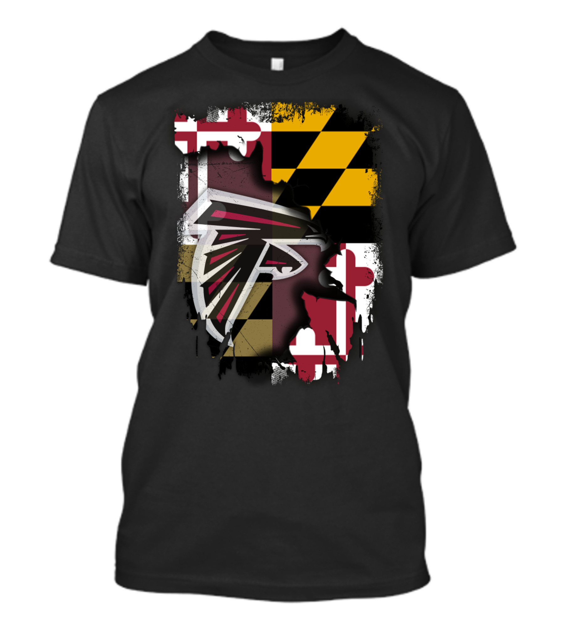 Maryland Pride With Atlanta Falcons Logo Integration T-Shirt