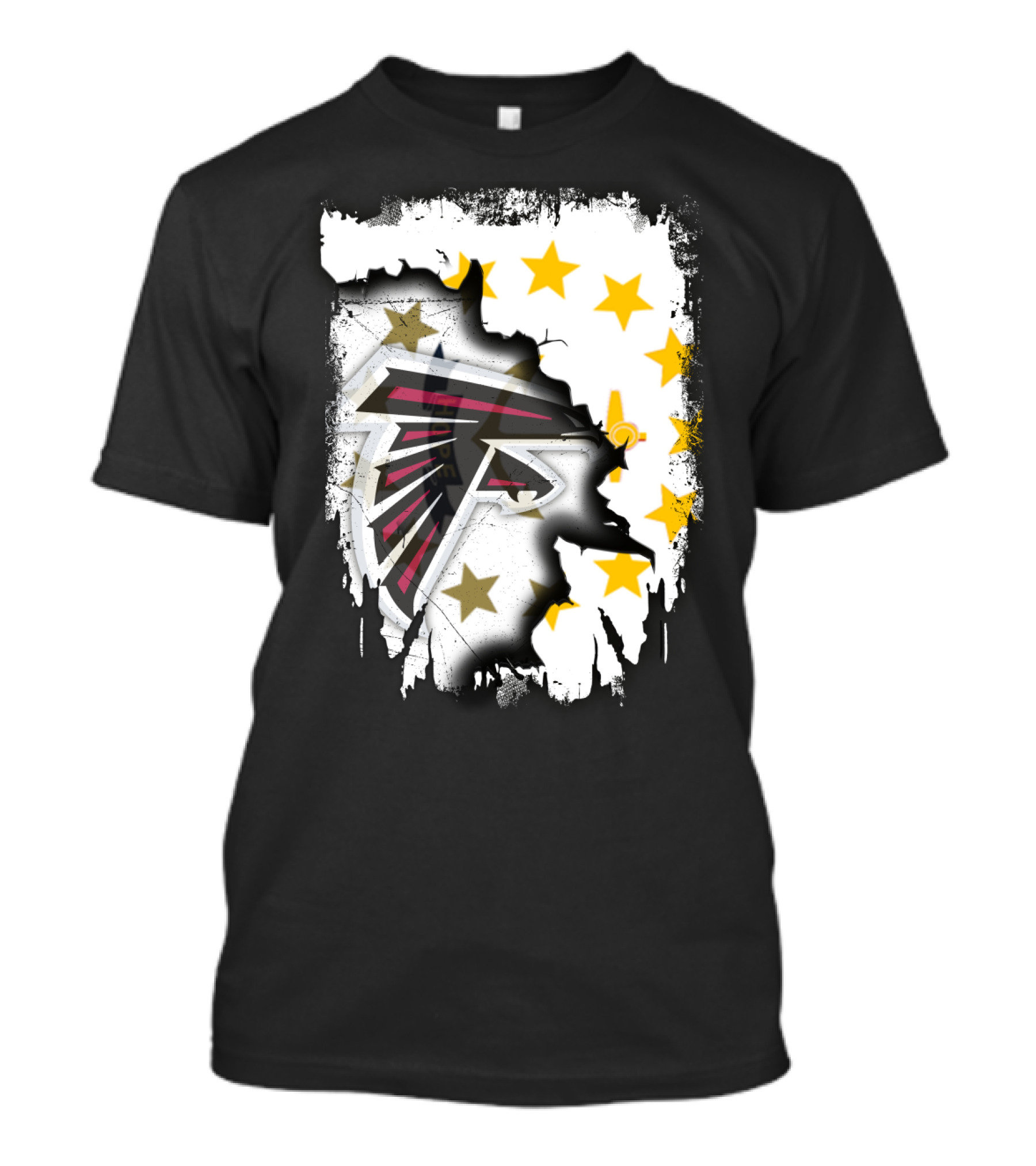 Rhode Island Stars With Falcons Logo Blended T-Shirt