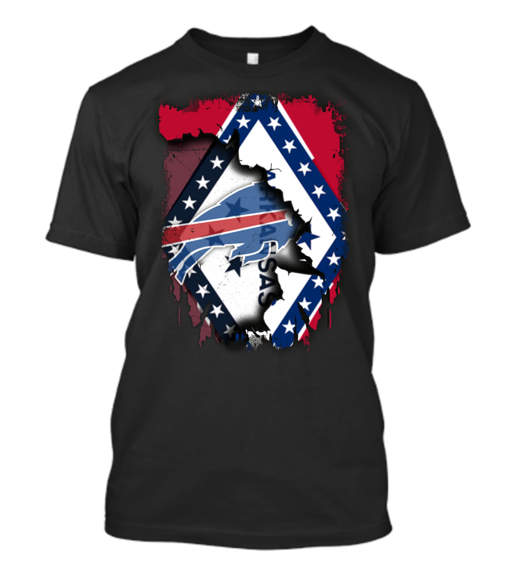 Arkansas Flag With Buffalo Bills Integration T-Shirt