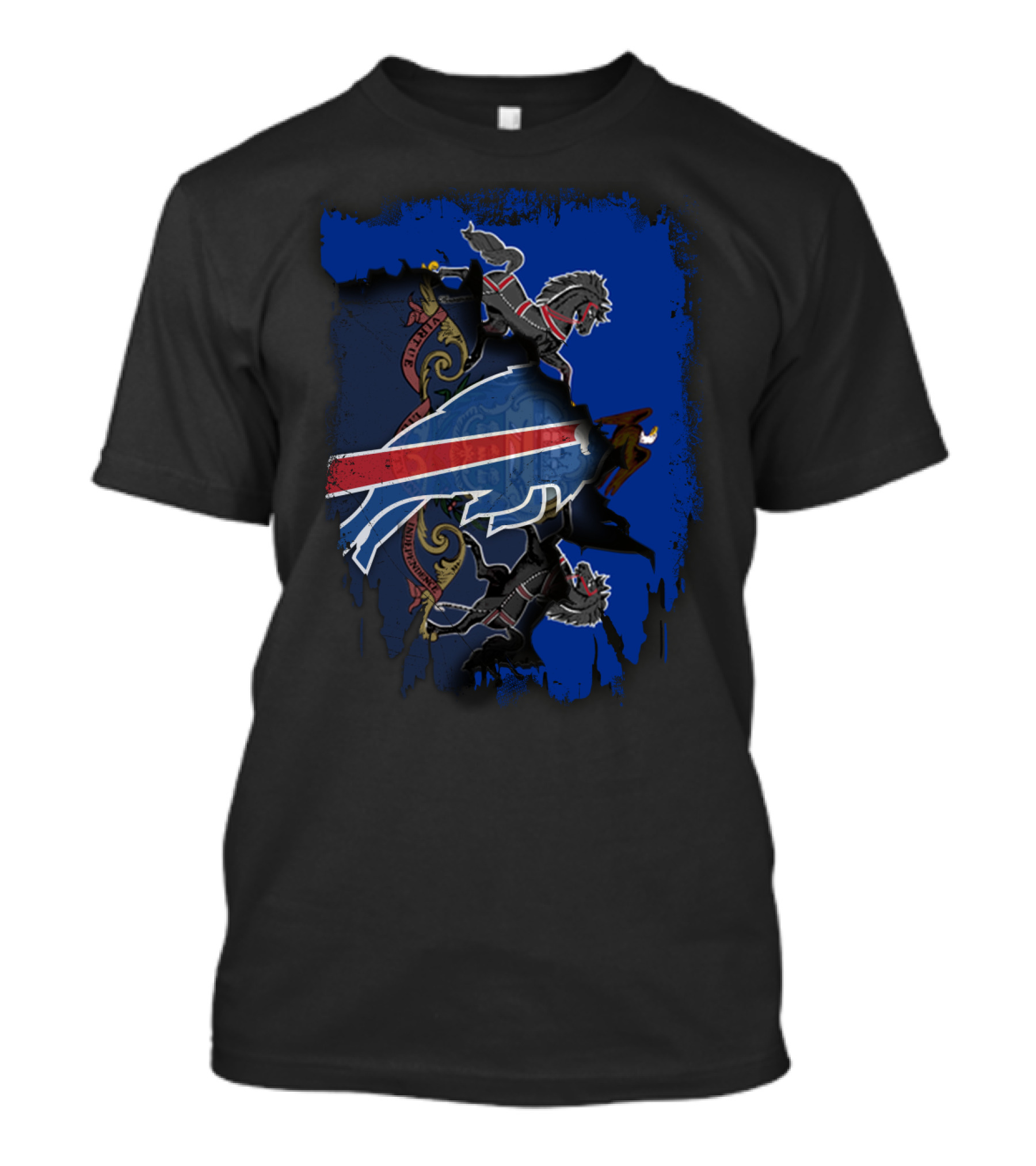 Pennsylvania And Buffalo Bills United With State Coat Of Arms Elements T-Shirt