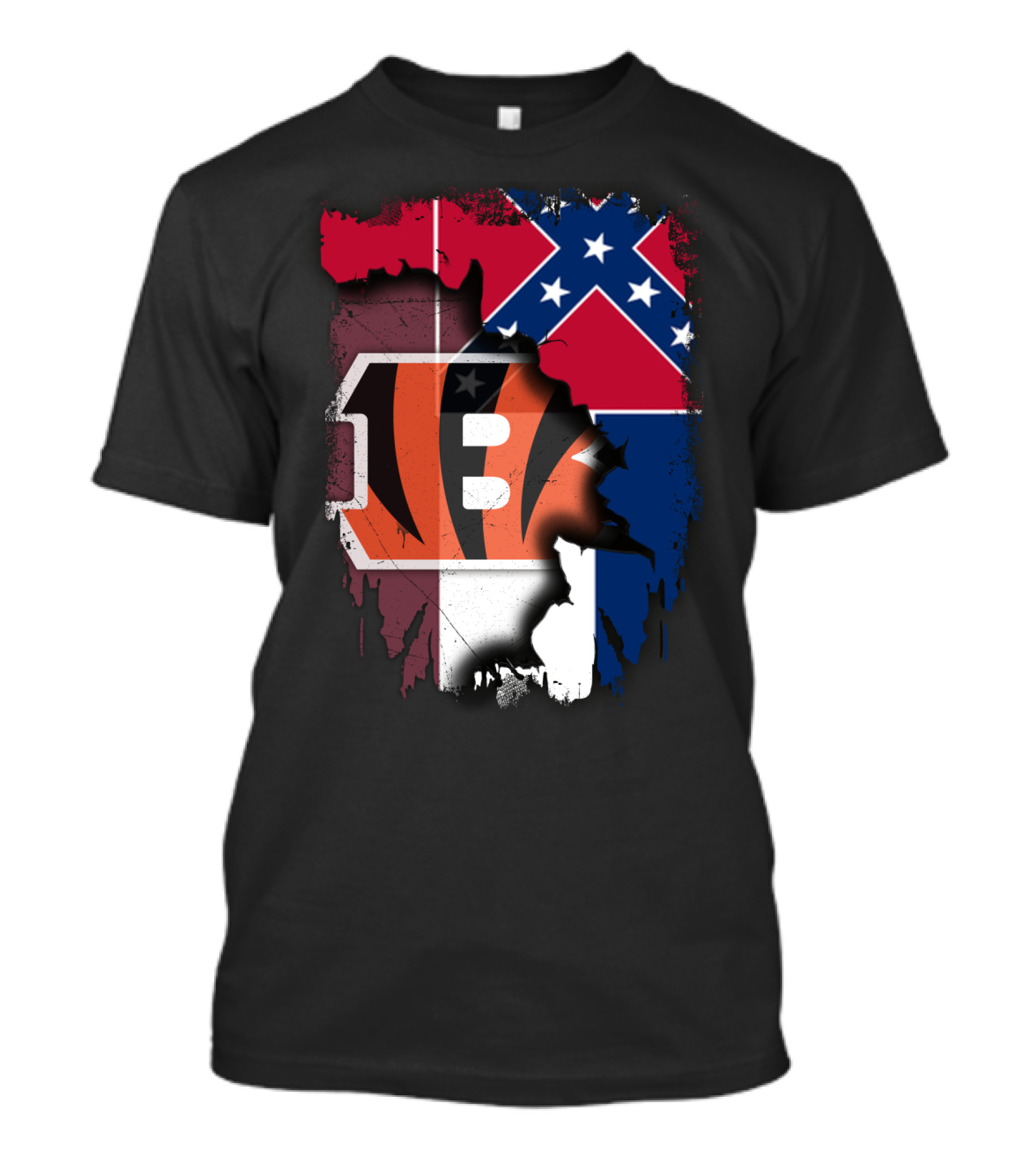 Mississippi Pride With Bengals Fusion T-Shirt