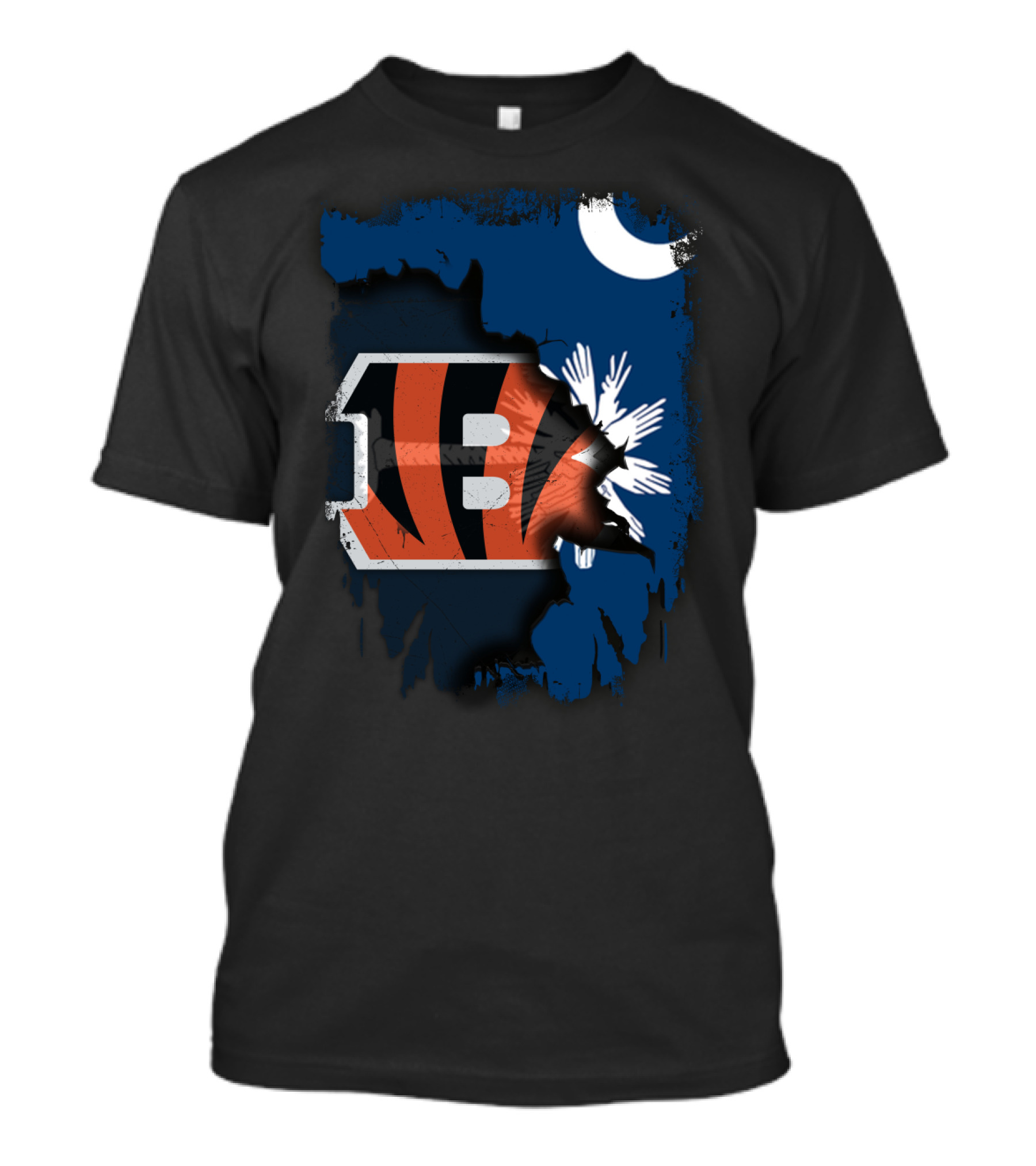 Together South Carolina With Bengals Logo And State Flag T-Shirt