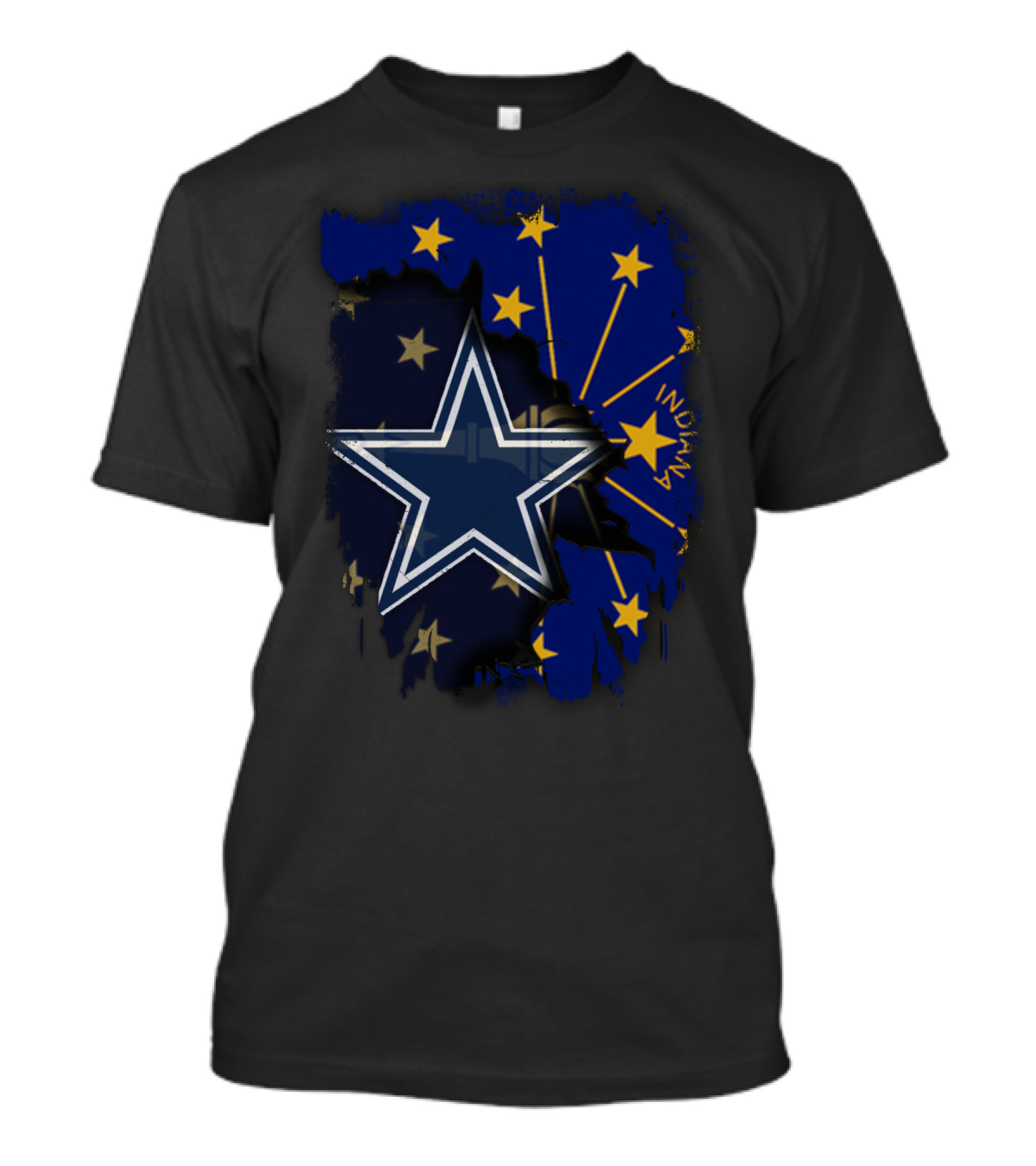 Indiana Stars United With Dallas Cowboys Emblem T-Shirt