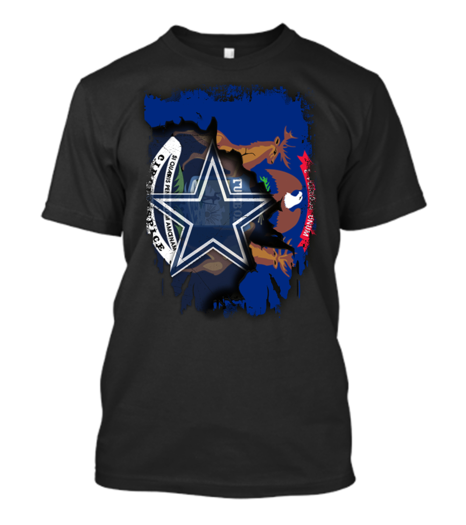 Together Michigan Dallas Cowboys Star Collaboration T-Shirt