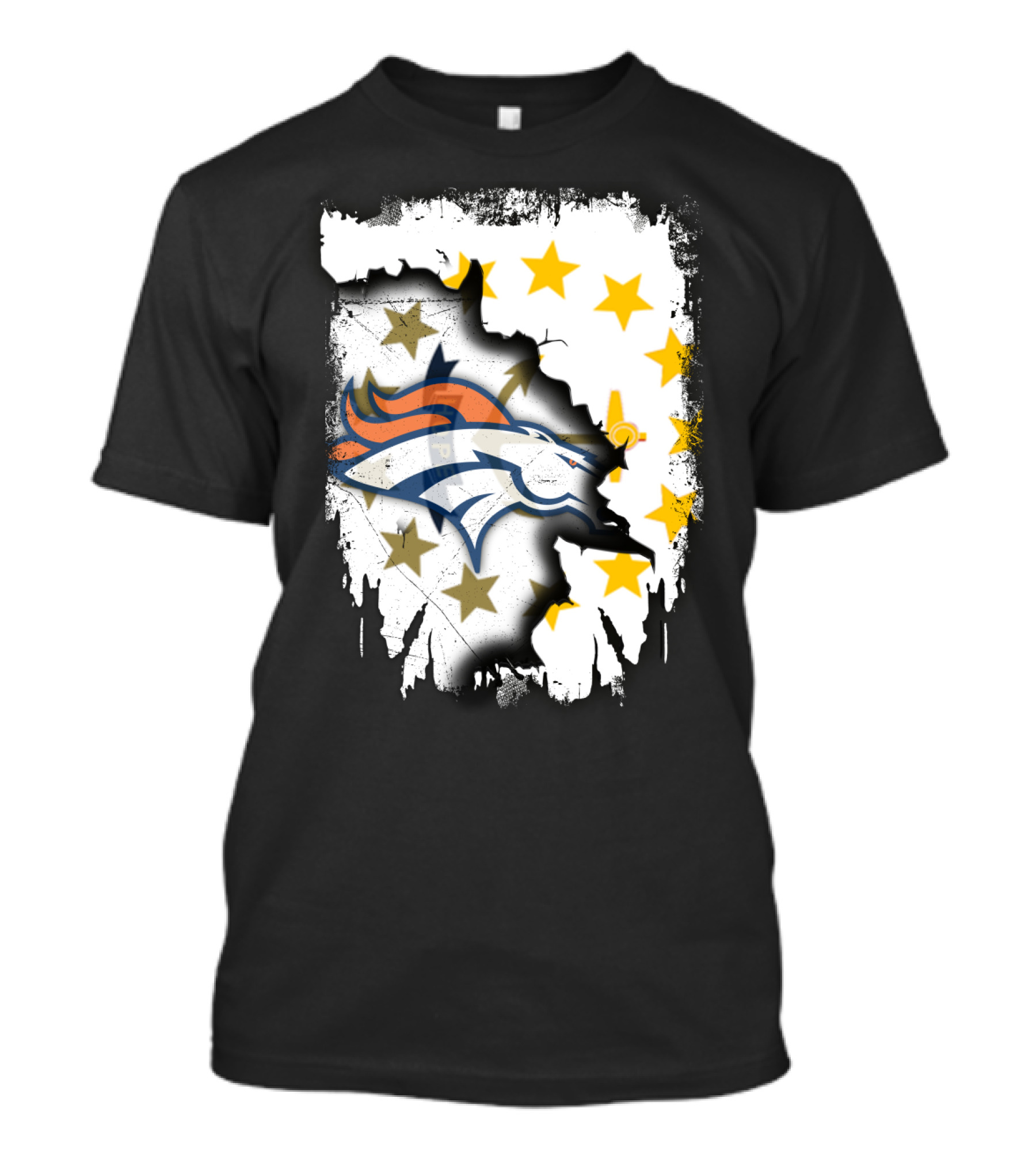 Together Rhode Island Broncos Stars Map T-Shirt