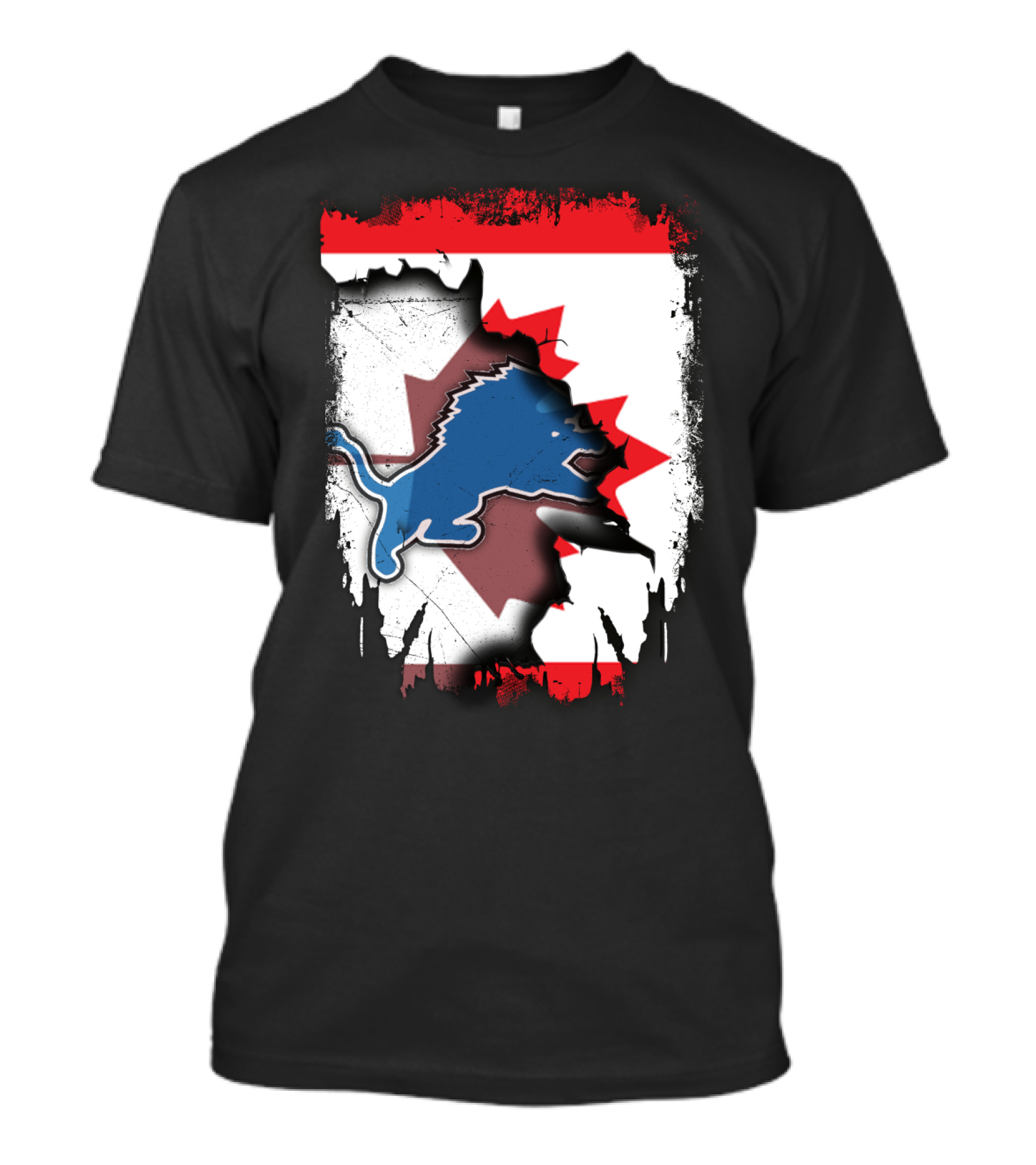 Together Canada With Detroit Lions Roaring Union T-Shirt