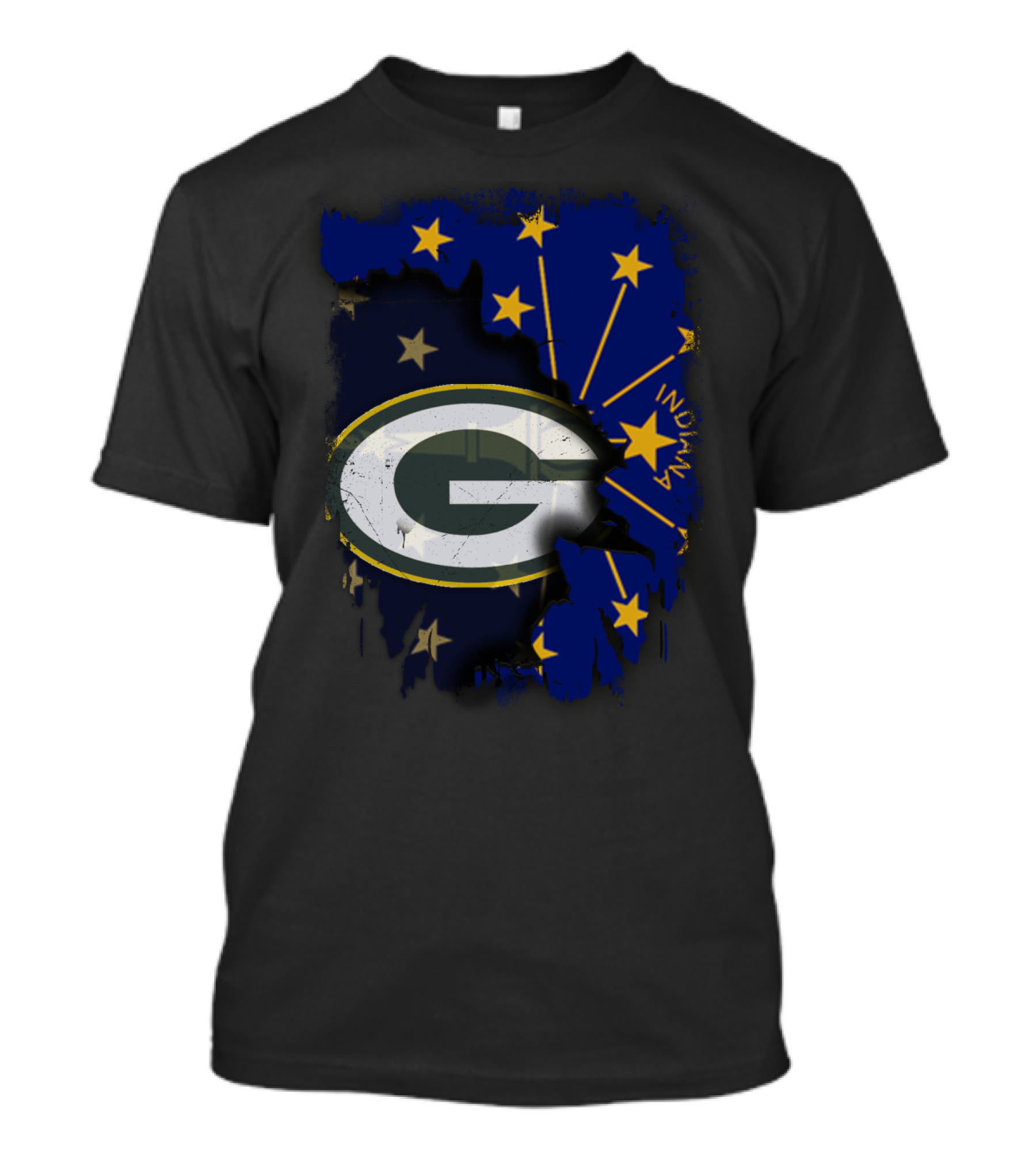 Indiana Green Bay Packers Logo Stars T-Shirt
