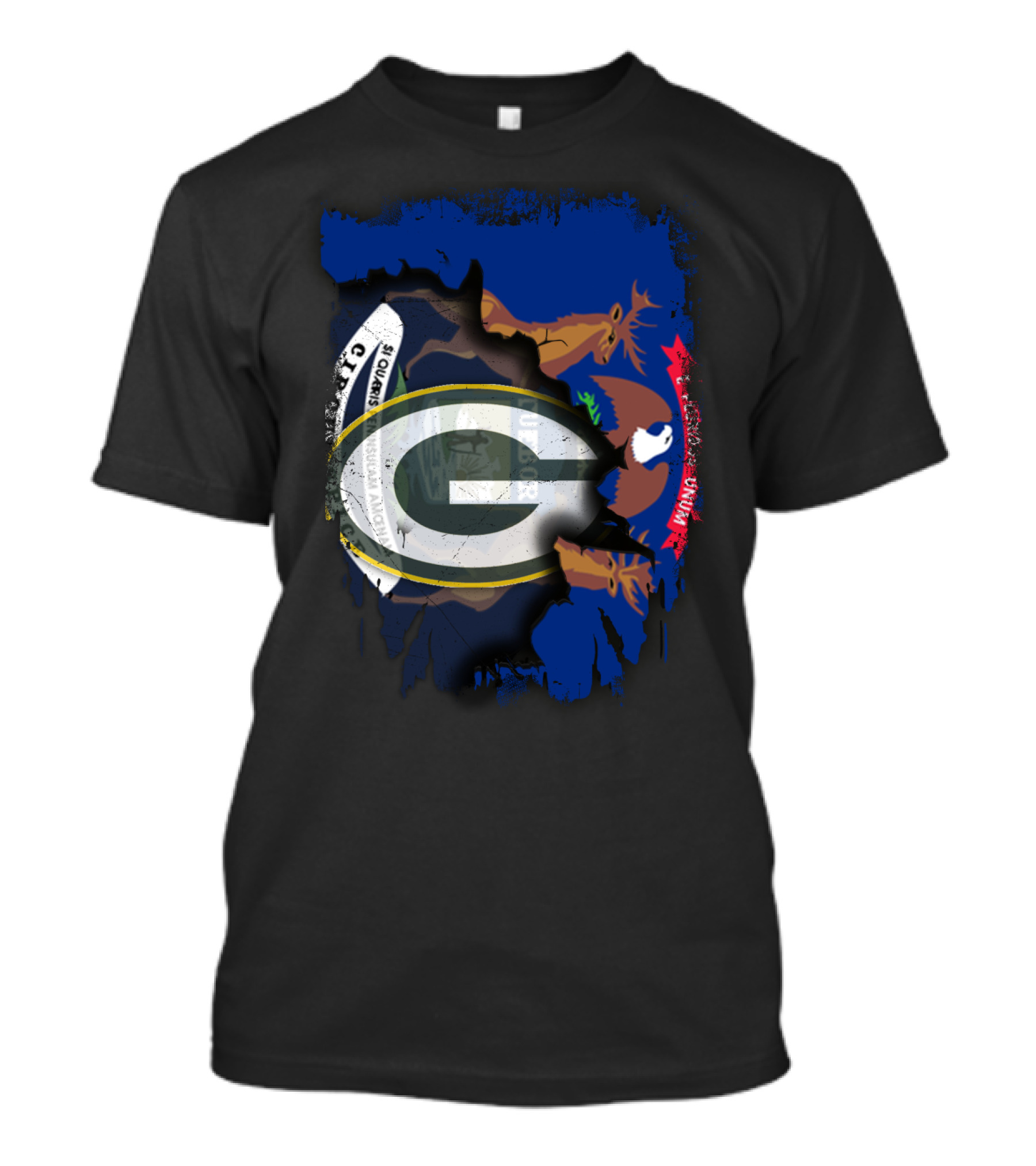 Michigan And Packers Unity With Iconic Symbol Integration T-Shirt