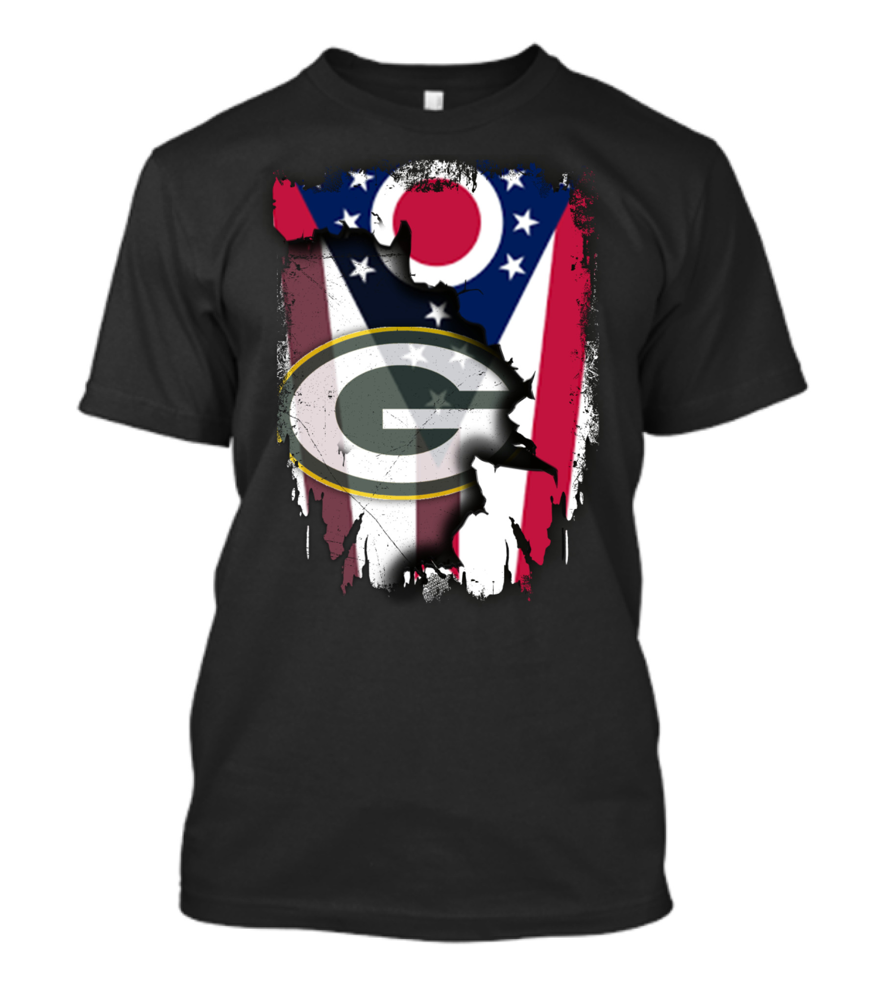 Together Ohio Flag With Green Bay Packers T-Shirt