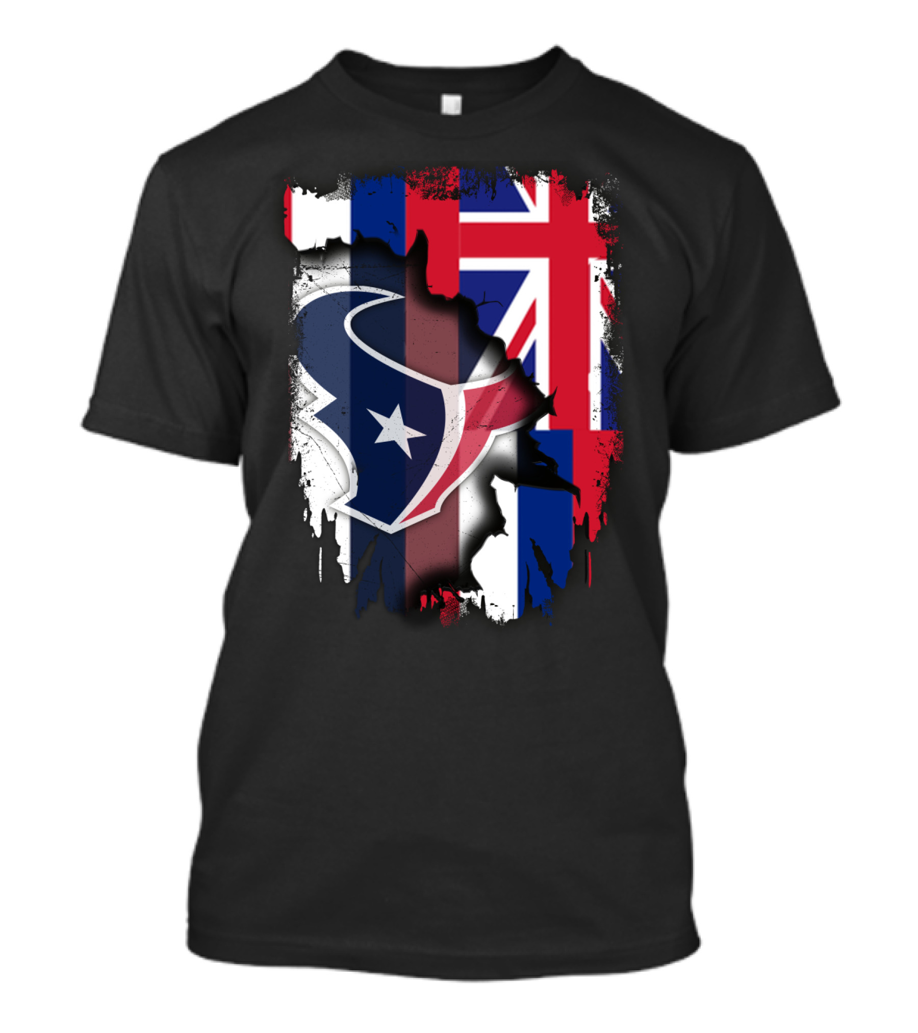 Hawaii Together With Texans Flag And Logo Collaboration T-Shirt