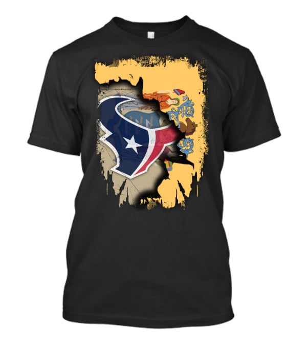 New Jersey Texas Tattered Flag Unity T-Shirt