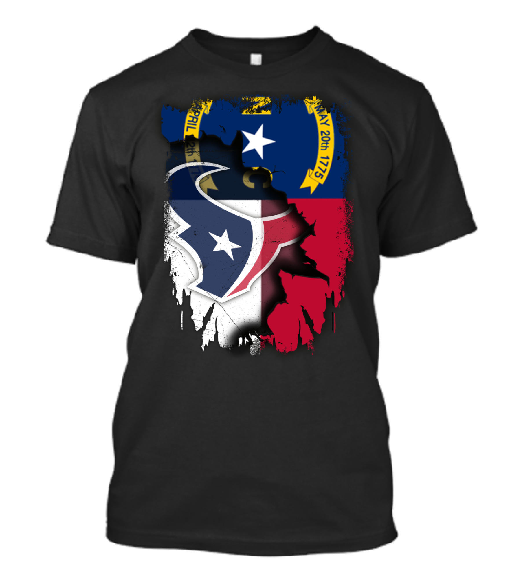 North Carolina And Texans Symbolic Unity With State And Sports T-Shirt