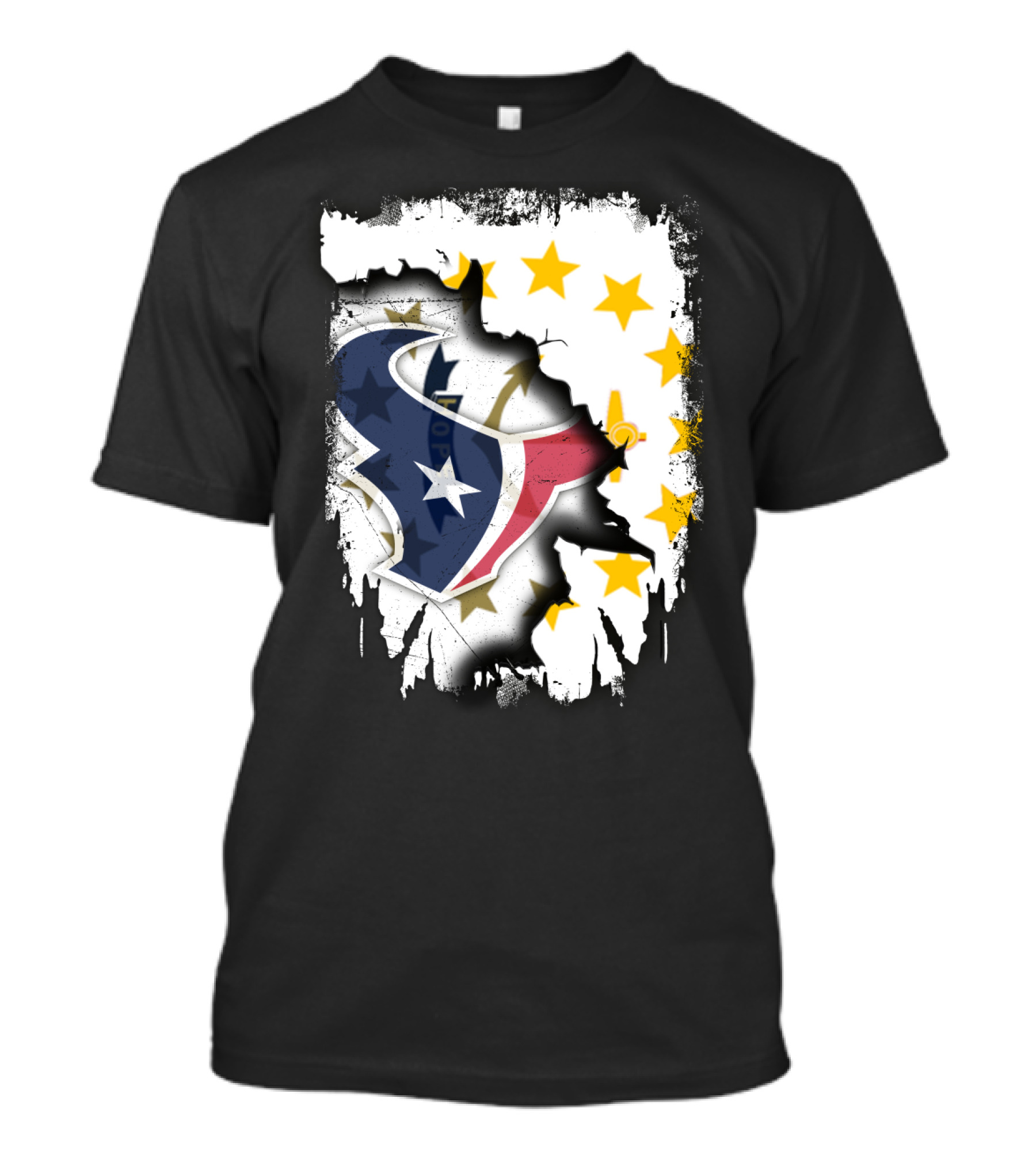 Rhode Island And Texans Star Logo Merge With Together T-Shirt