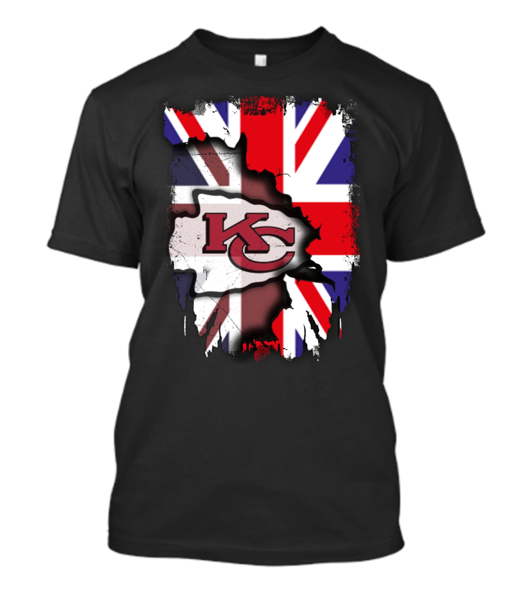 United Kingdom KC Chiefs Union Jack Integration T-Shirt