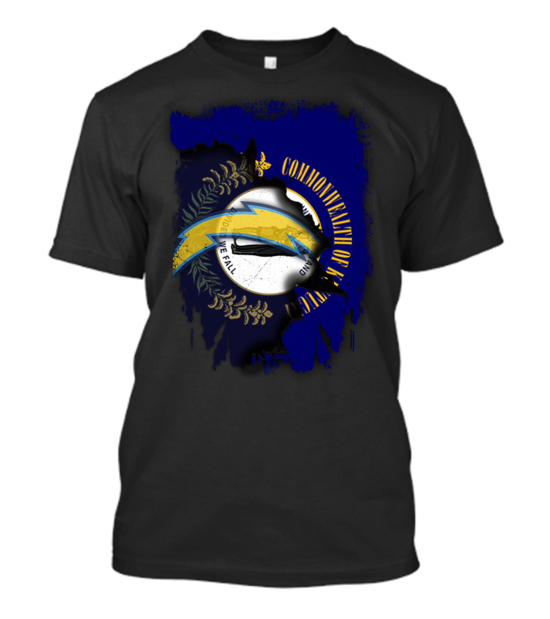 Commonwealth Of Kentucky Chargers United We Stand T-Shirt