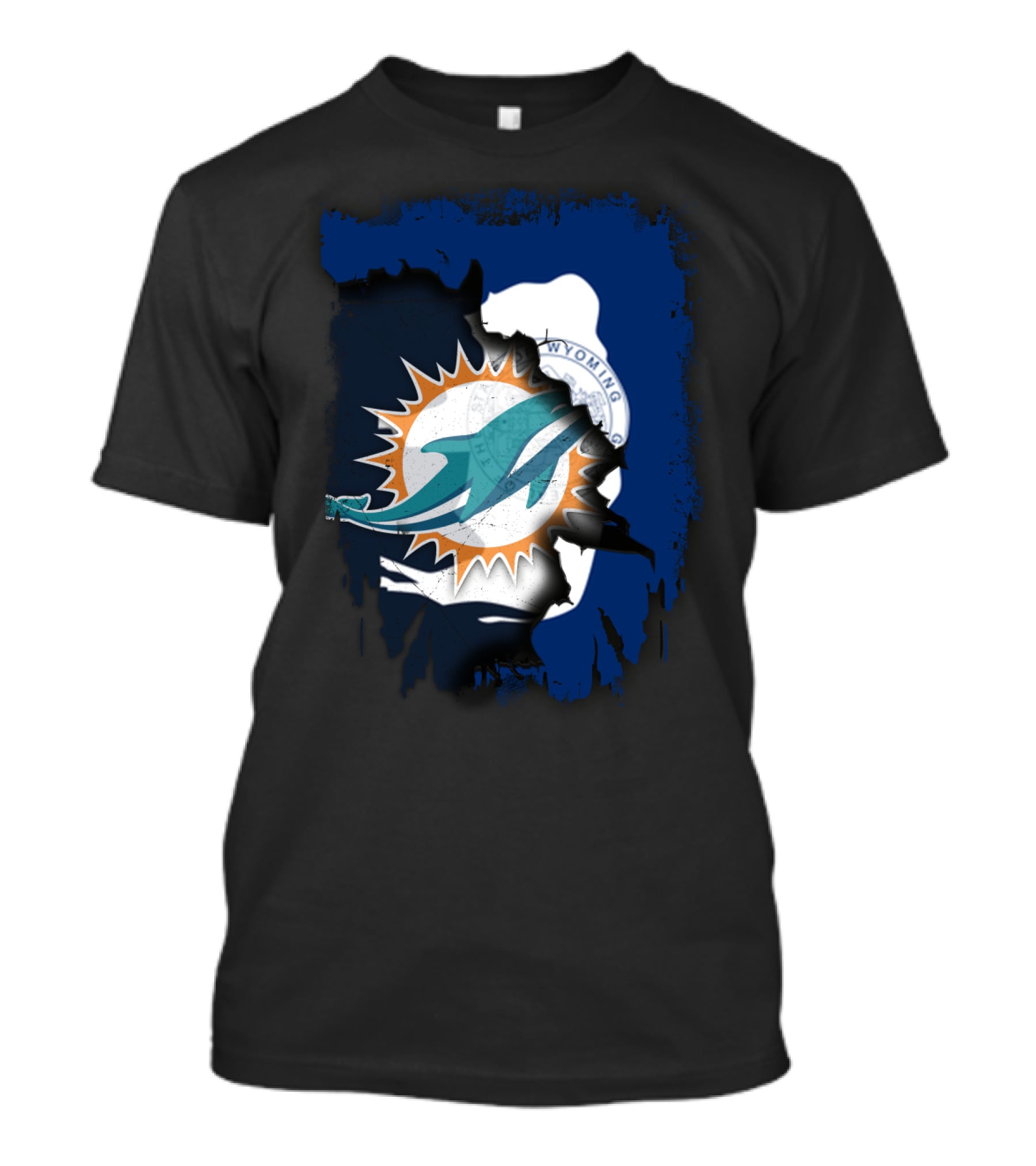 Wyoming Dolphins Logo Fusion T-Shirt