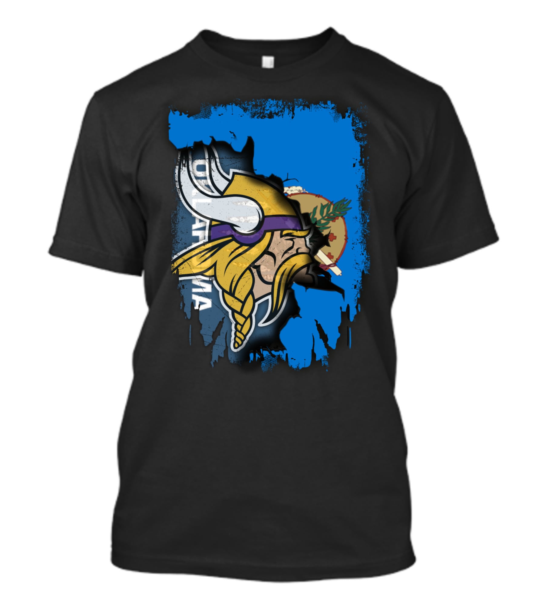 Oklahoma Viking Collaboration With State Elements T-Shirt