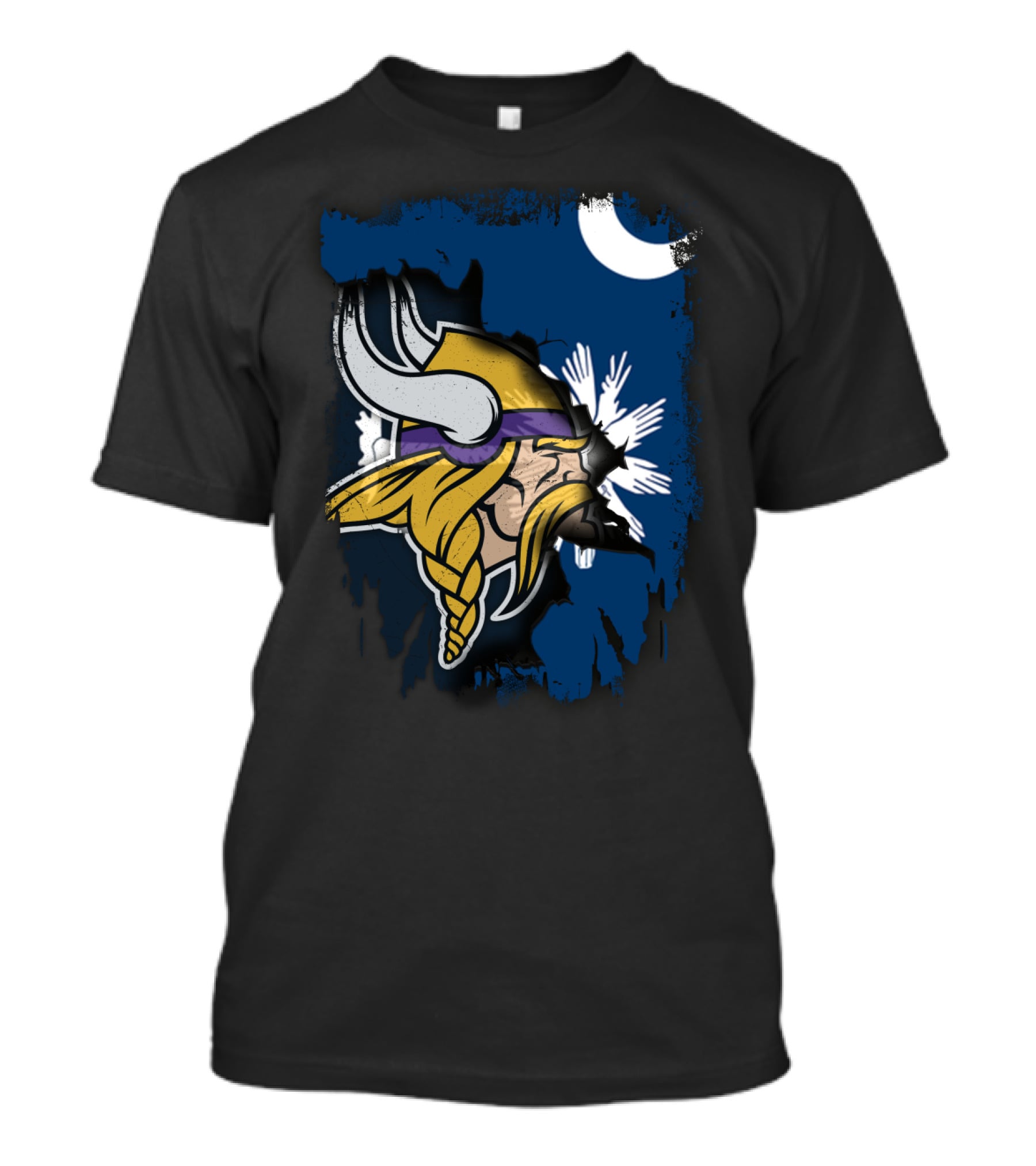 Together South Carolina Vikings Helmet And Palmetto Moon T-Shirt