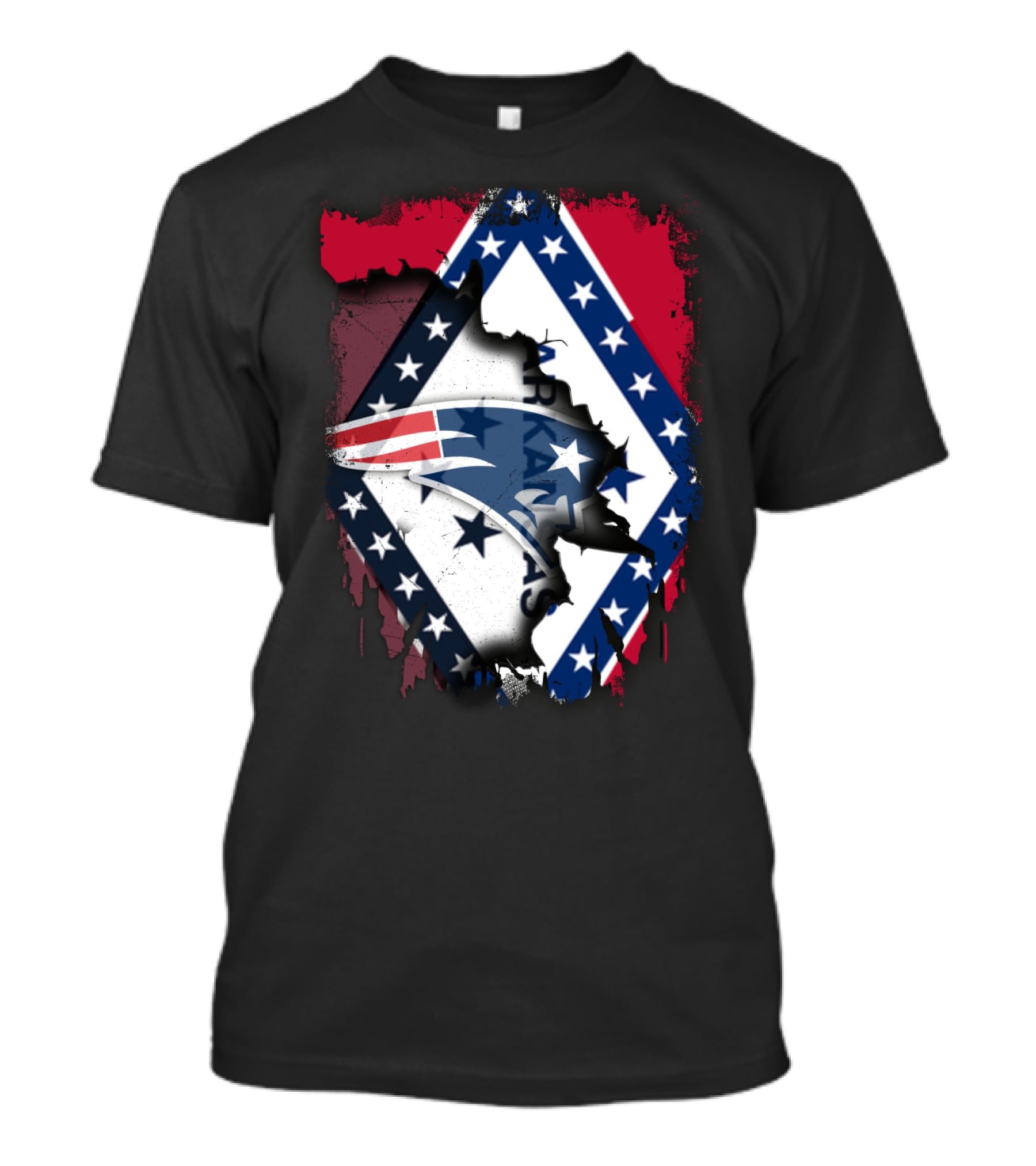 Together Arkansas With Patriots Stars And Stripes Flag Fusion T-Shirt