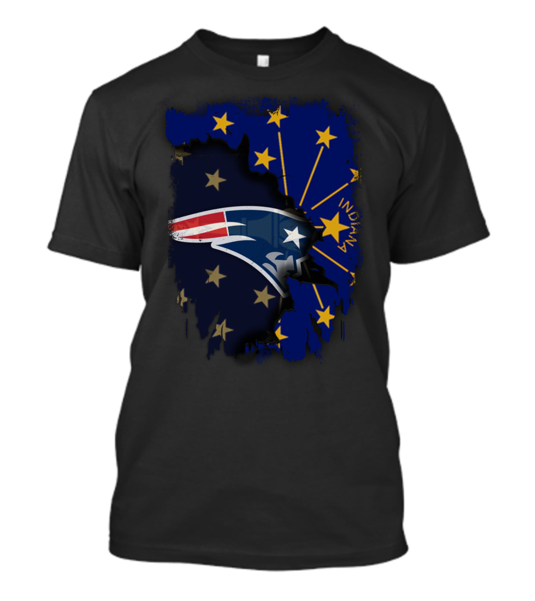 Together Indiana Patriots Emblem With State Stars T-Shirt