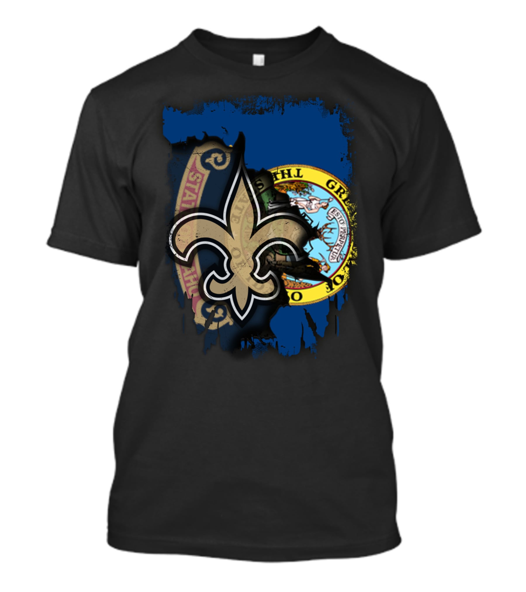 Together Idaho Fleur-de-Lis Saints Flag T-Shirt