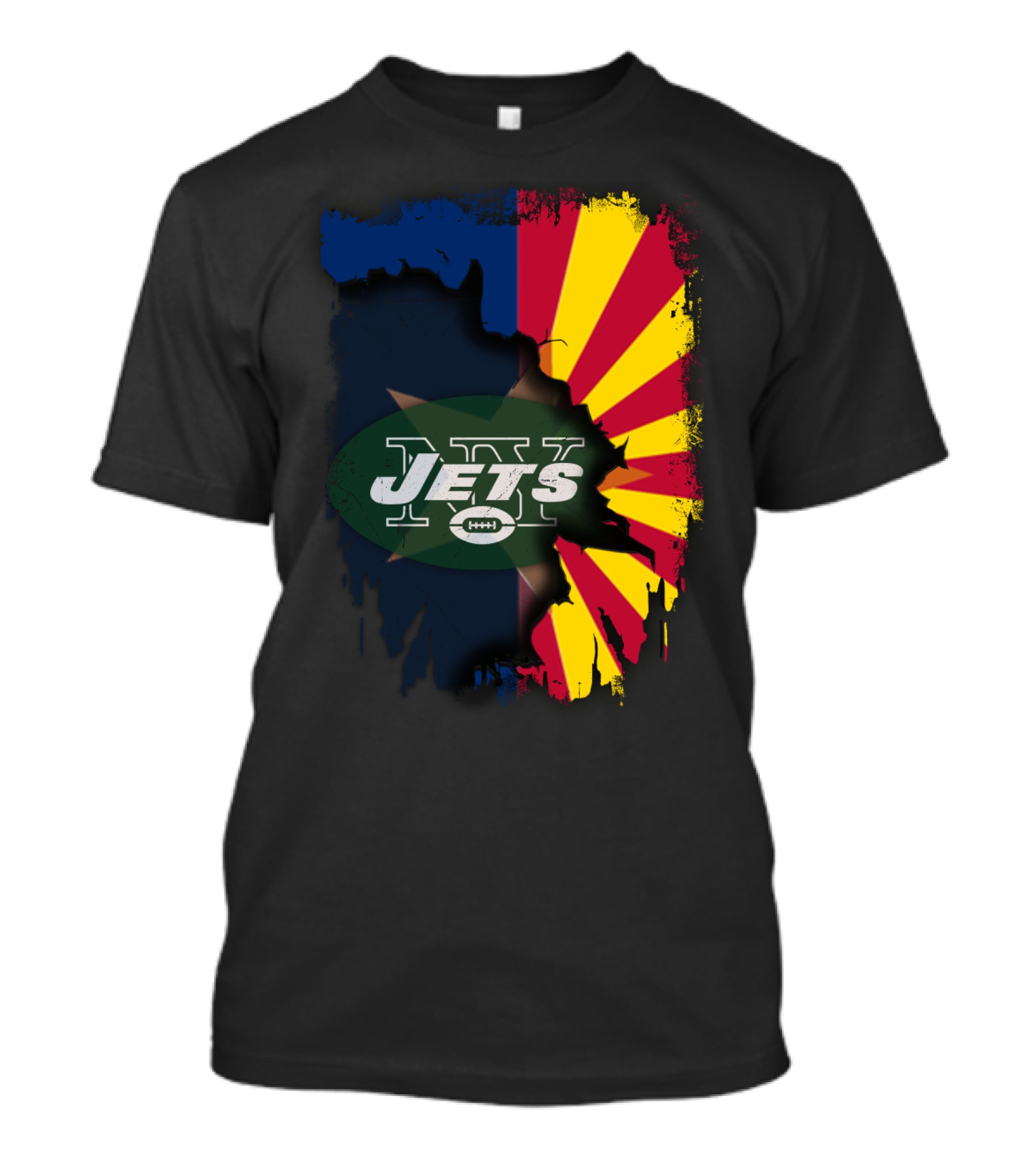 Arizona State Flag Merged With New York Jets T-Shirt