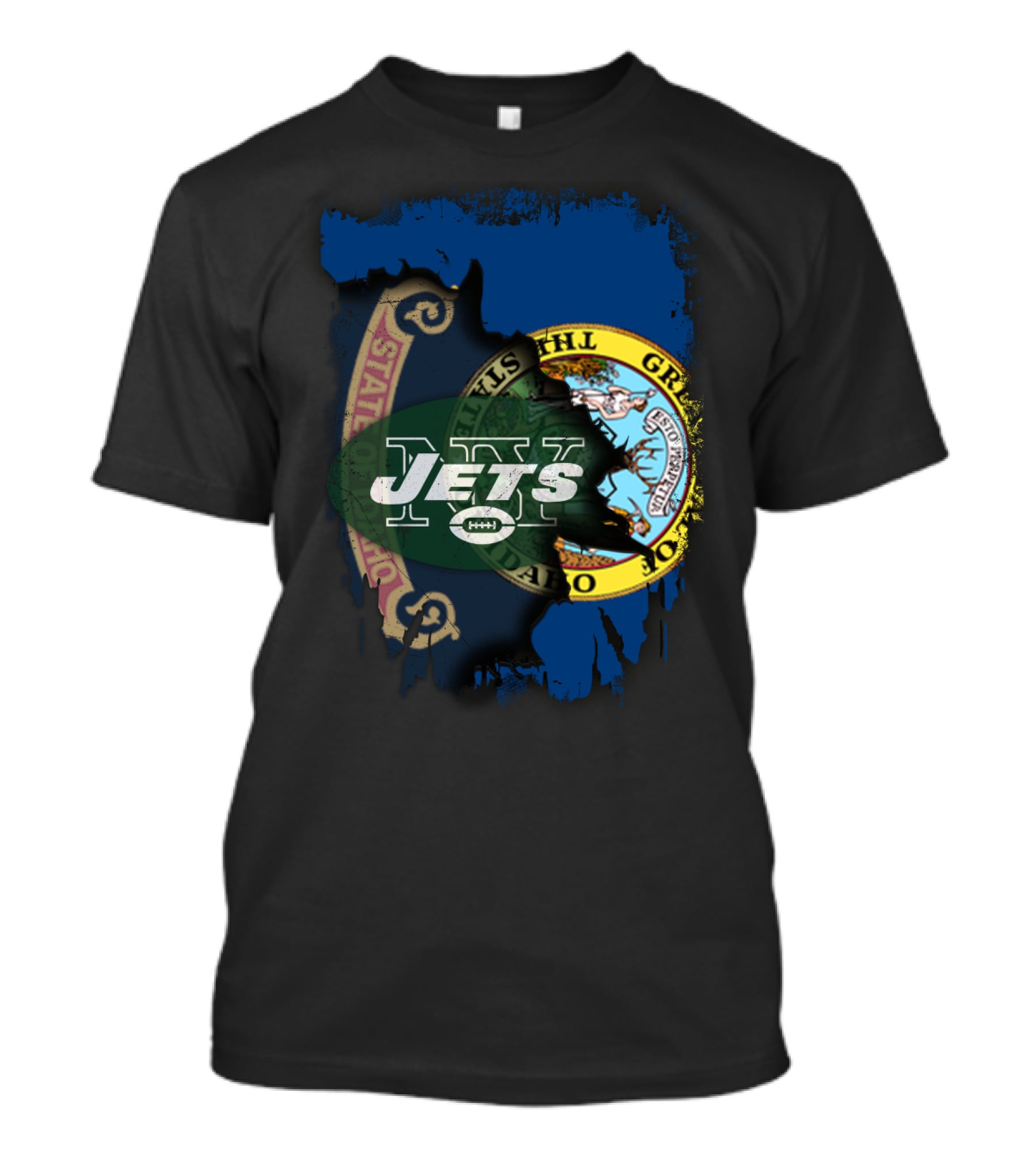 Together Idaho State Seal New York Jets T-Shirt
