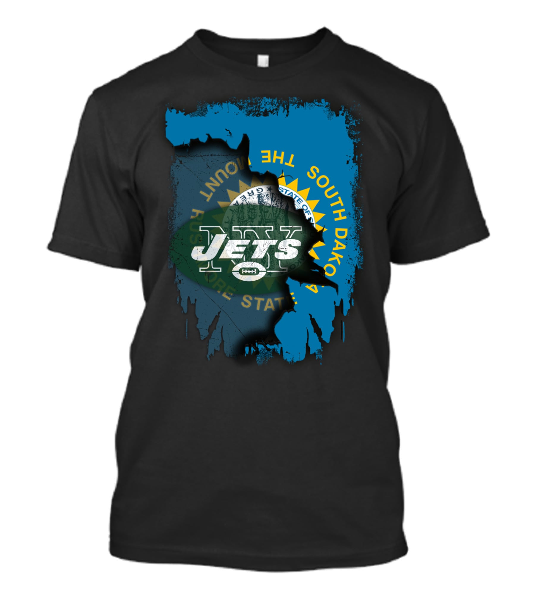 Jets And South Dakota State Seal United T-Shirt