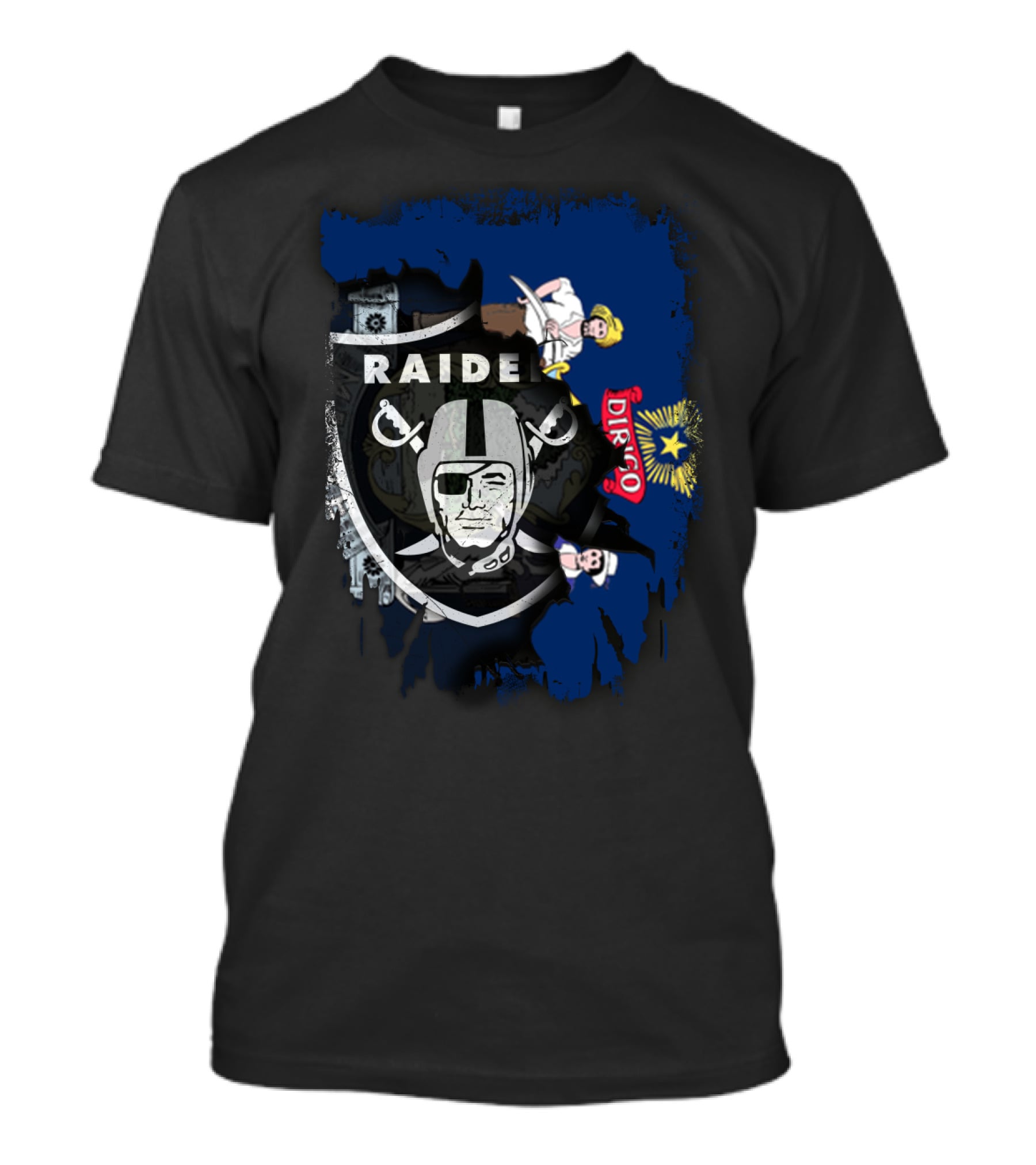 Raiders And Maine State Flag Together T-Shirt
