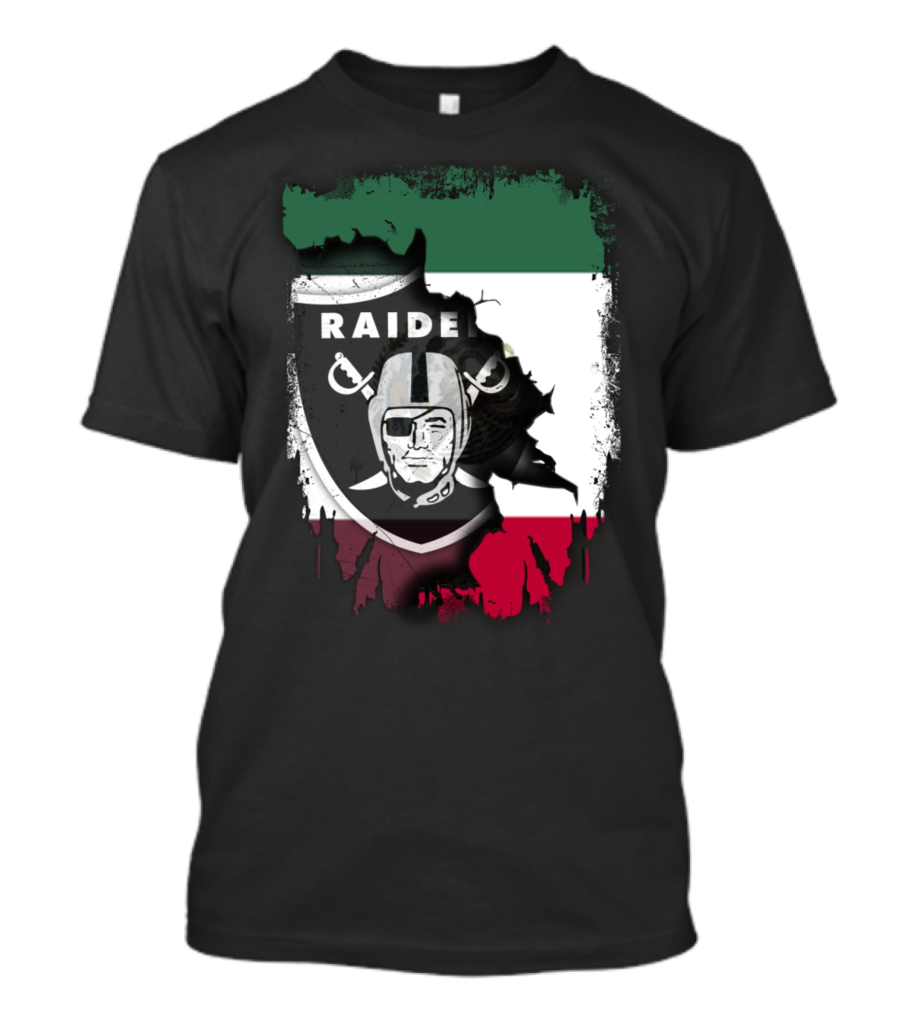 Together Mexico Raiders Nation Flag Shield T-Shirt