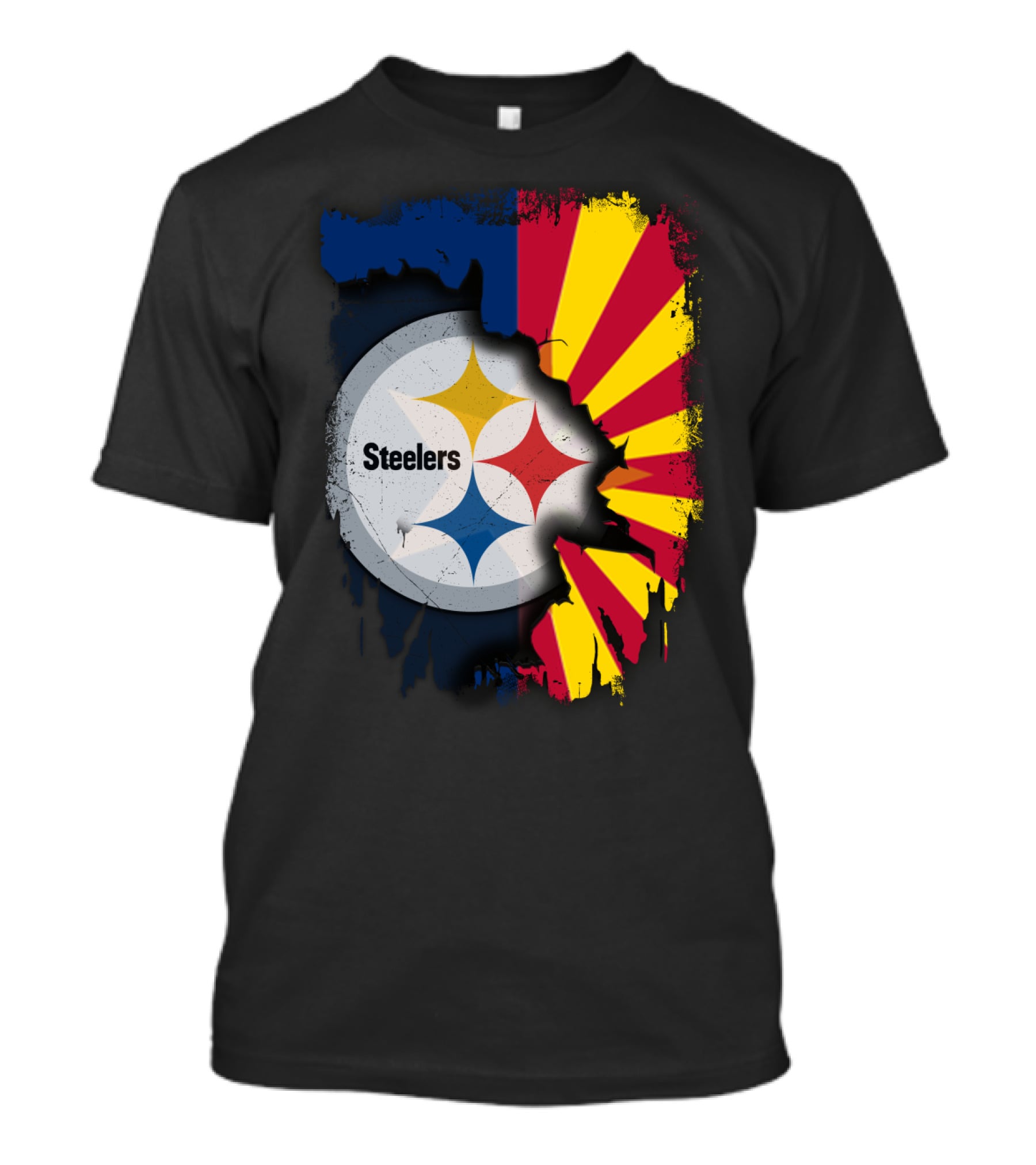 Steelers Logo With Arizona Flag Background T-Shirt