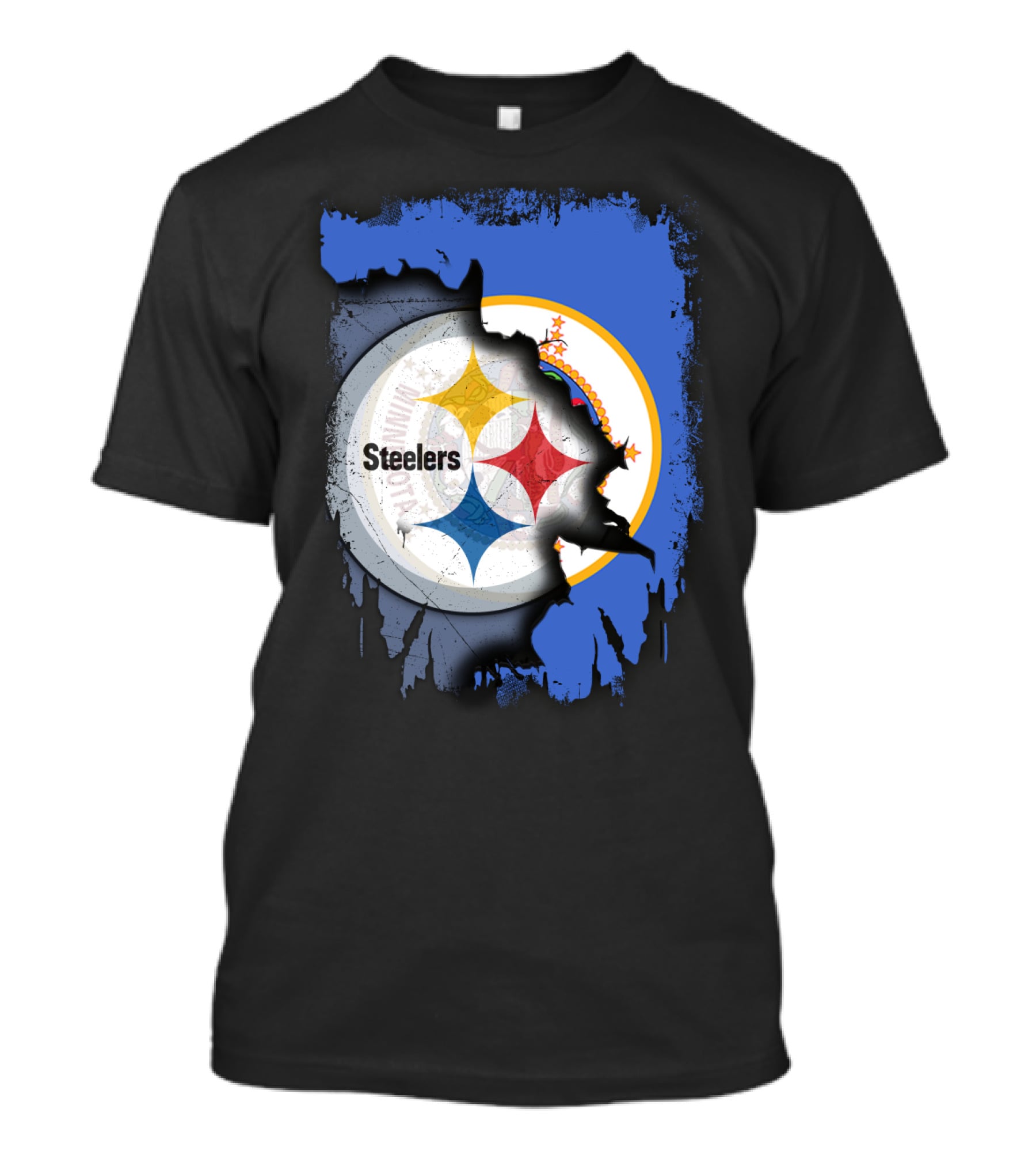 Steelers And Minnesota United Iconic Symbol Fusion T-Shirt