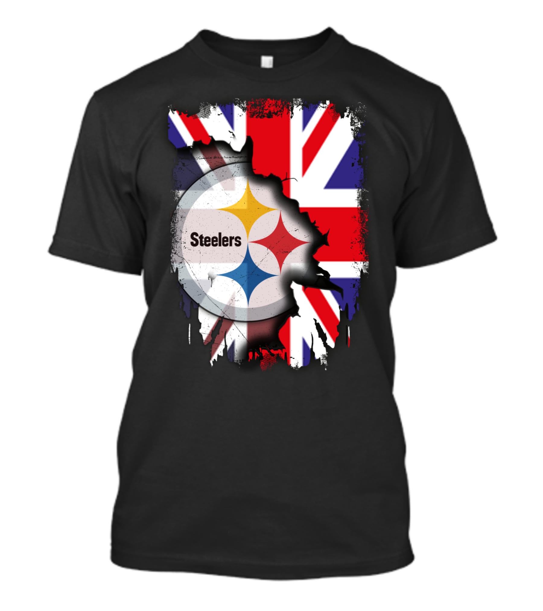 Steelers Union Jack Together United Kingdom Supporters T-Shirt