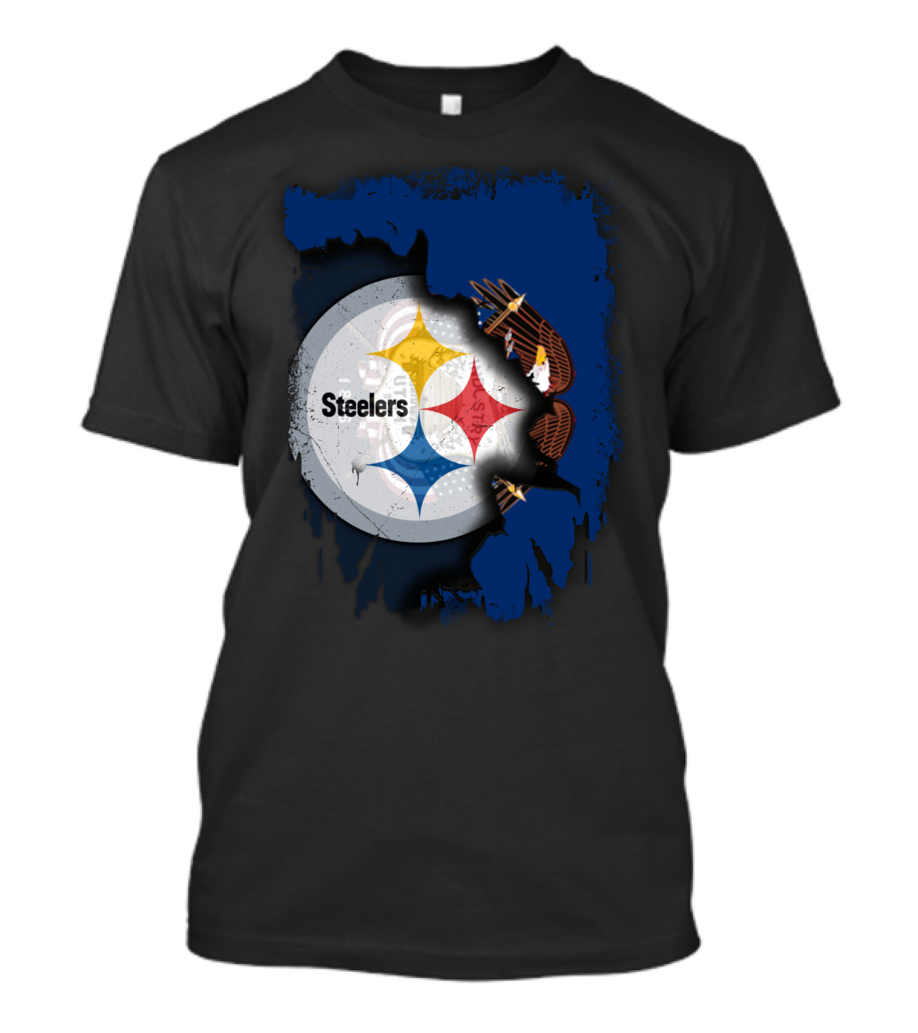 Steelers Eagle Emblem Artwork With Together Utah Integration T-Shirt