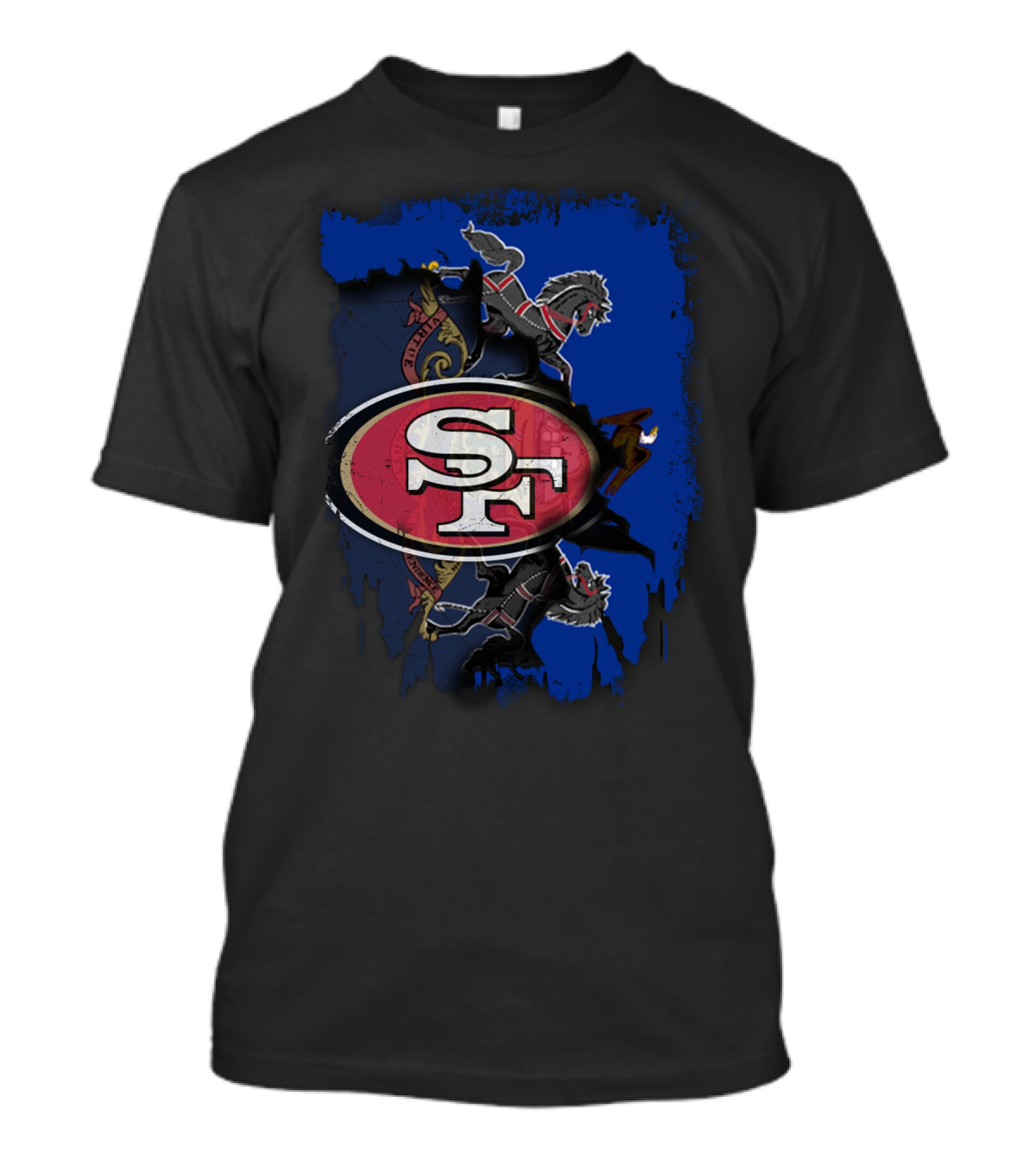Together Pennsylvania With 49ers SF Crest And Horse Emblem T-Shirt