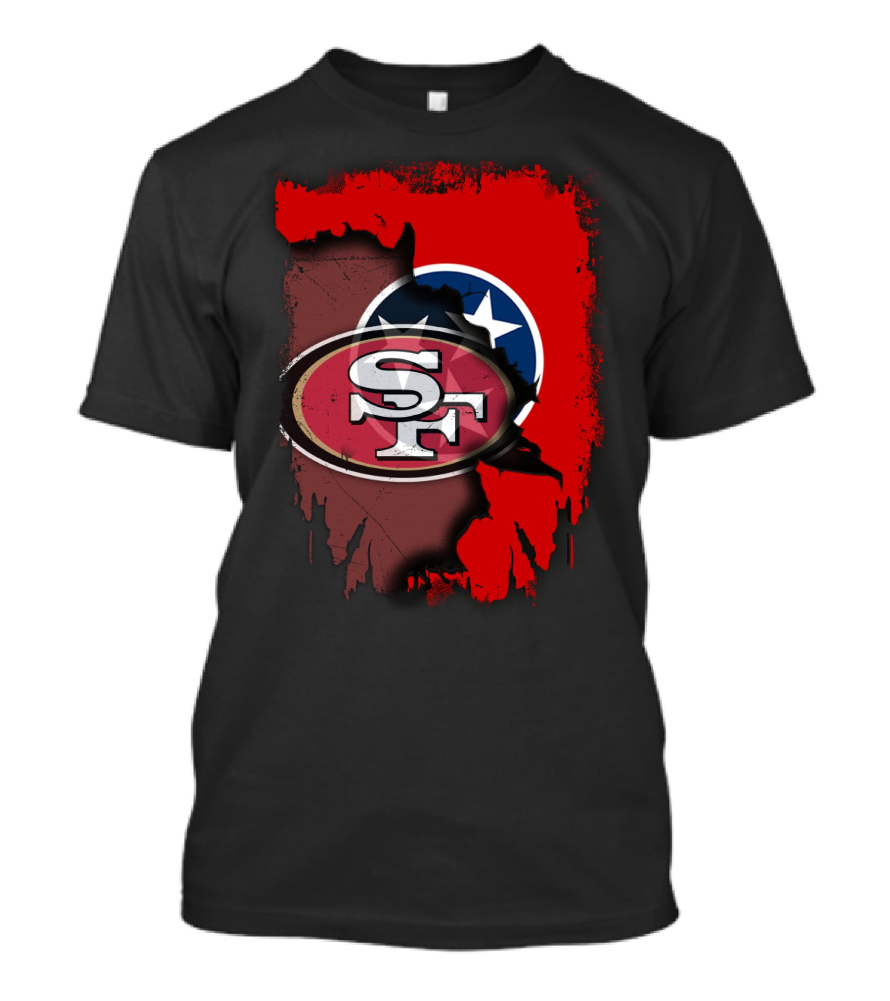 Together Tennessee San Francisco 49ers State Flag Fusion T-Shirt