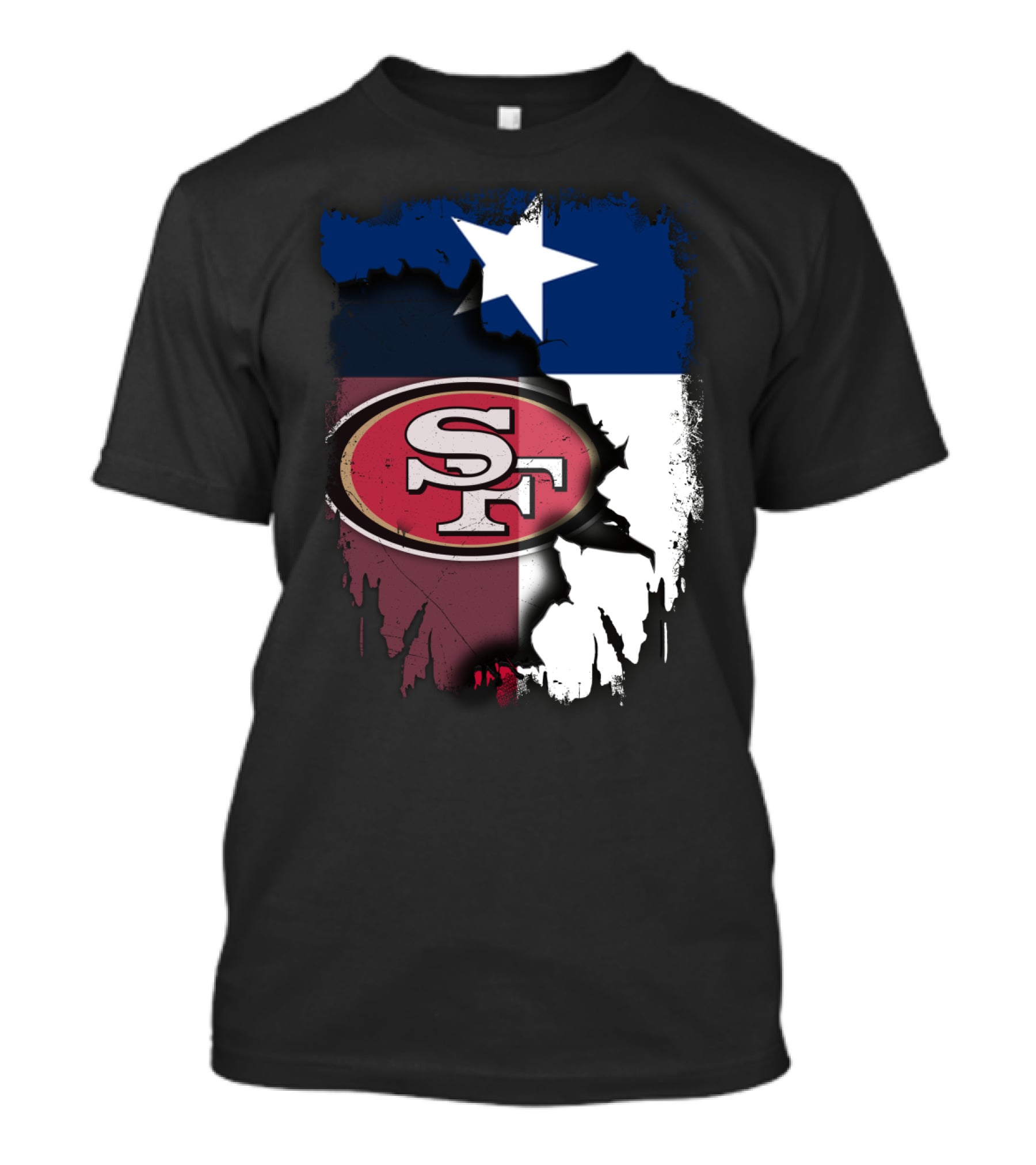 Texas And San Francisco 49ers United Emblem T-Shirt