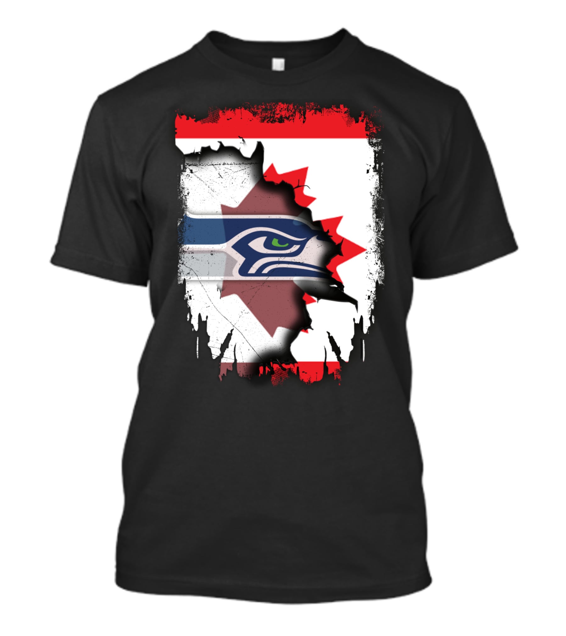 Seahawks And Canada Unity Emblem T-Shirt