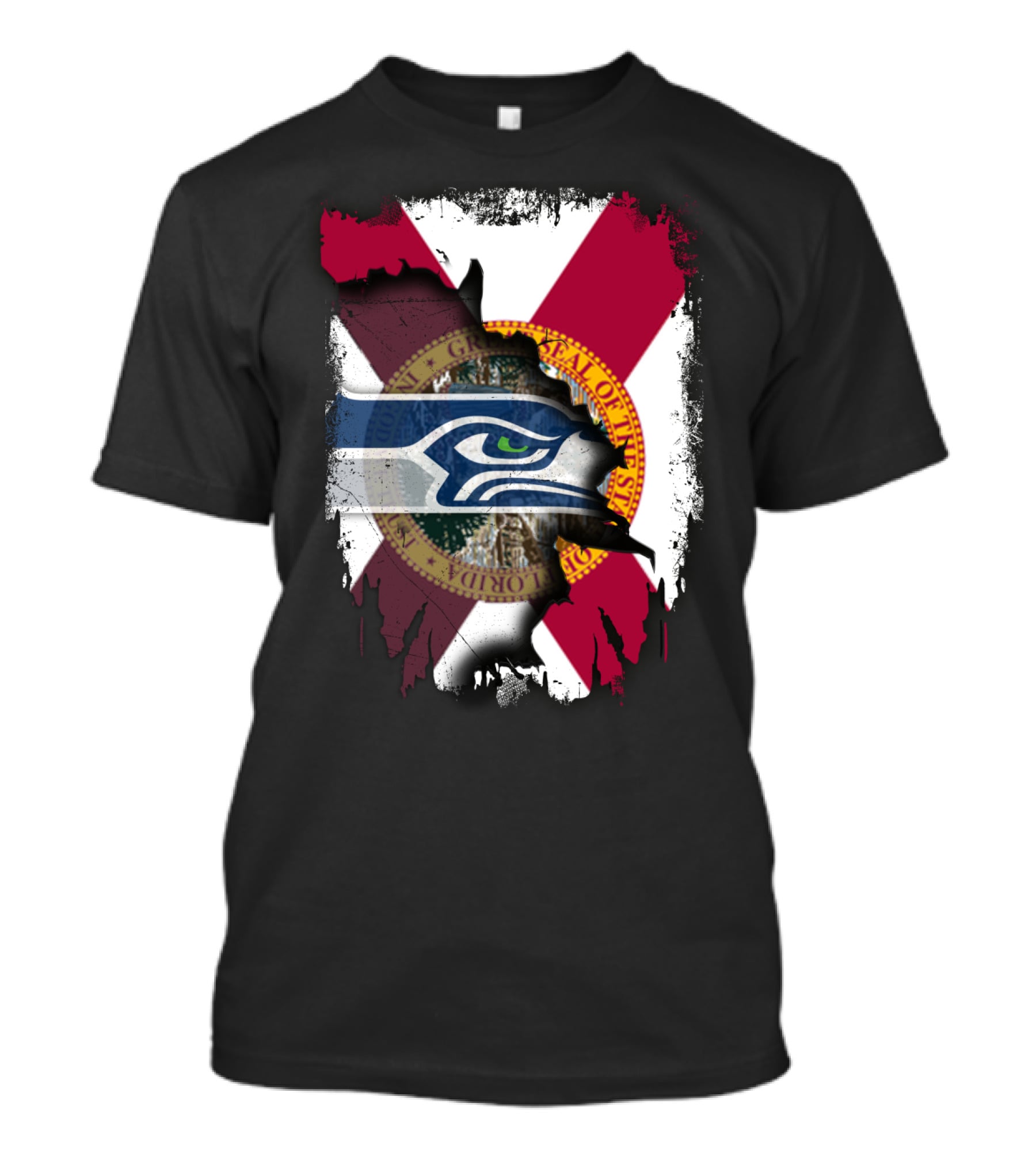 Seahawks Collaboration With Florida State Flag T-Shirt