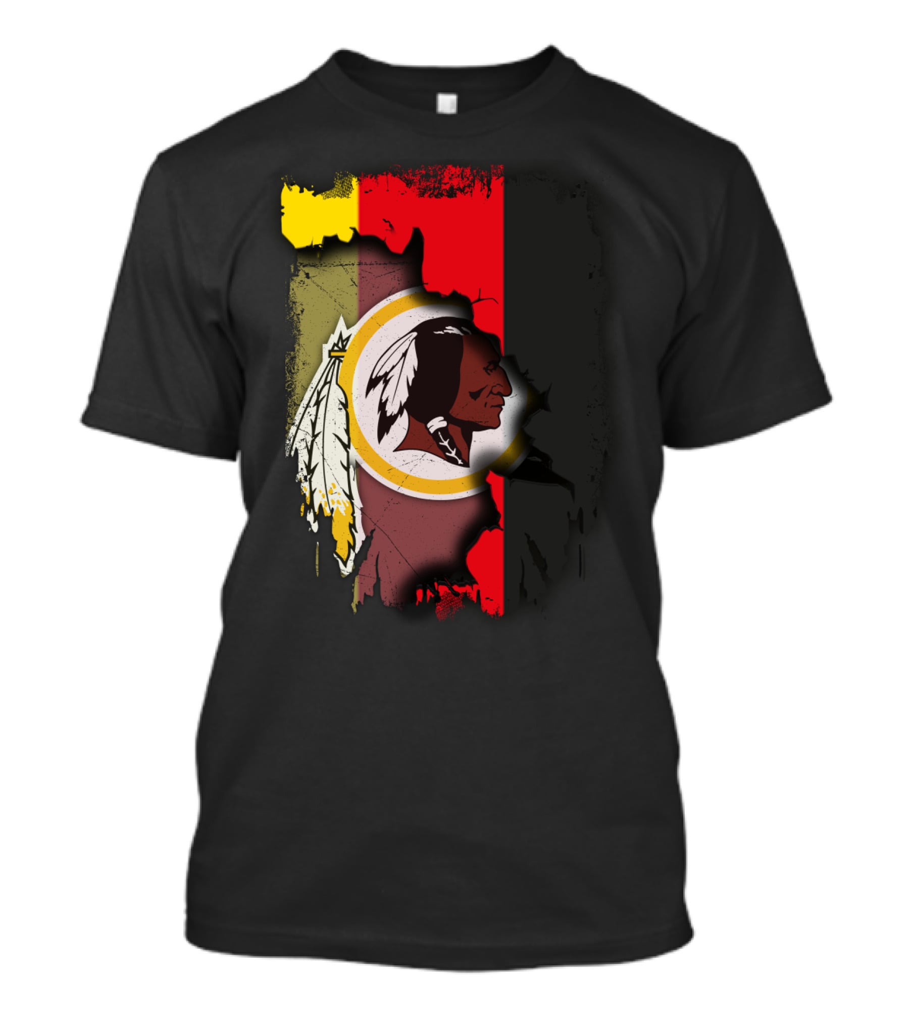 Germany Flag And Washington Football Team Logo Fusion T-Shirt