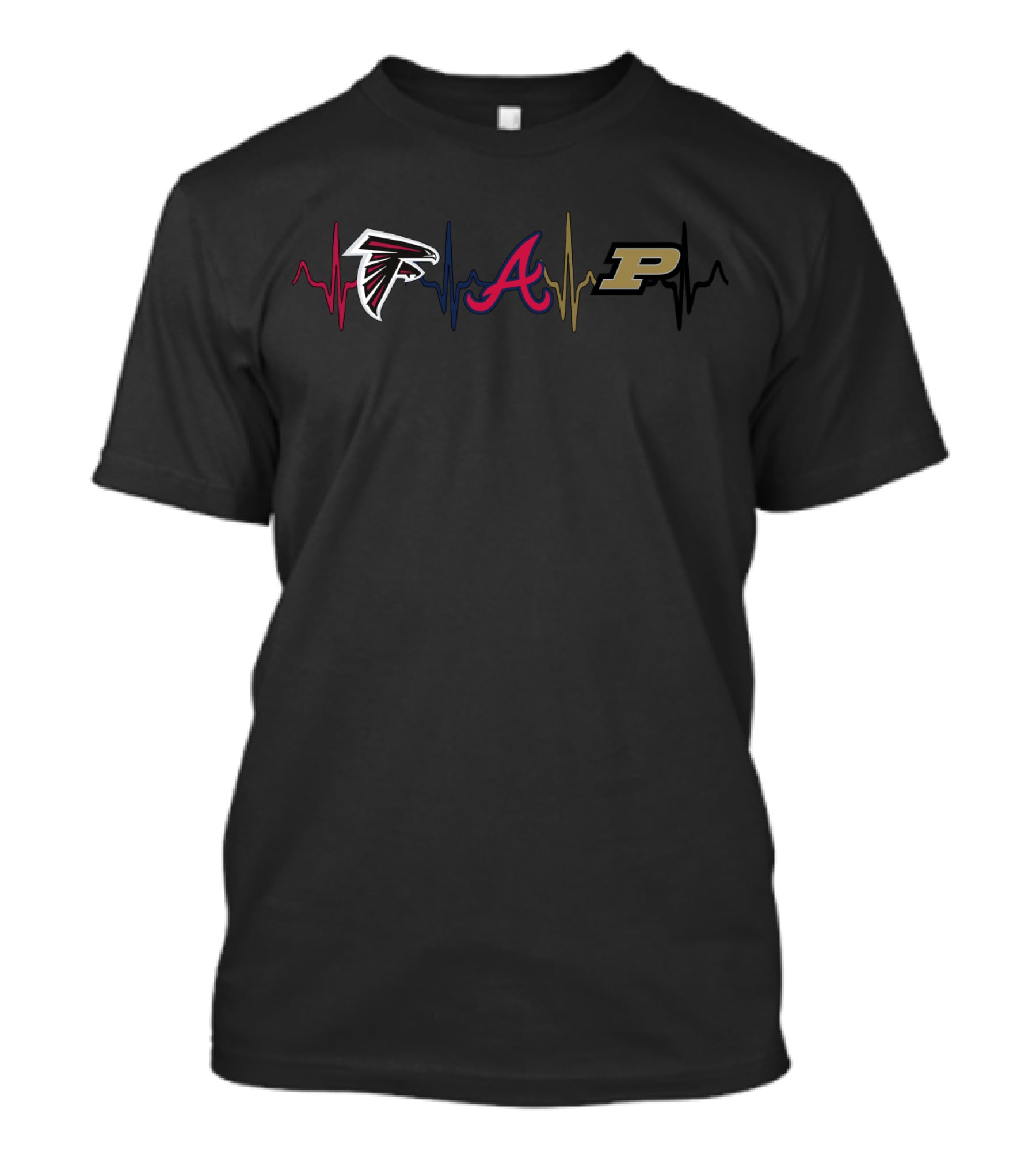 Falcons Braves Purdue Heartbeat T-Shirt