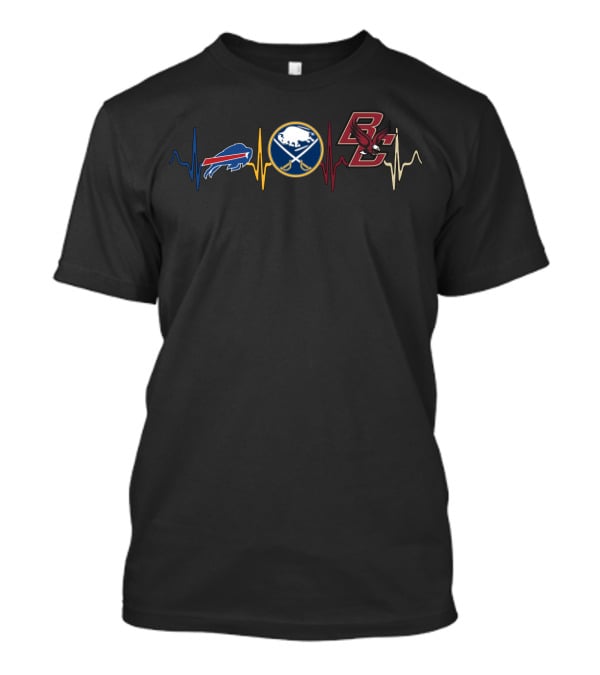 Buffalo Bills Sabres Bce Heartbeat T-Shirt