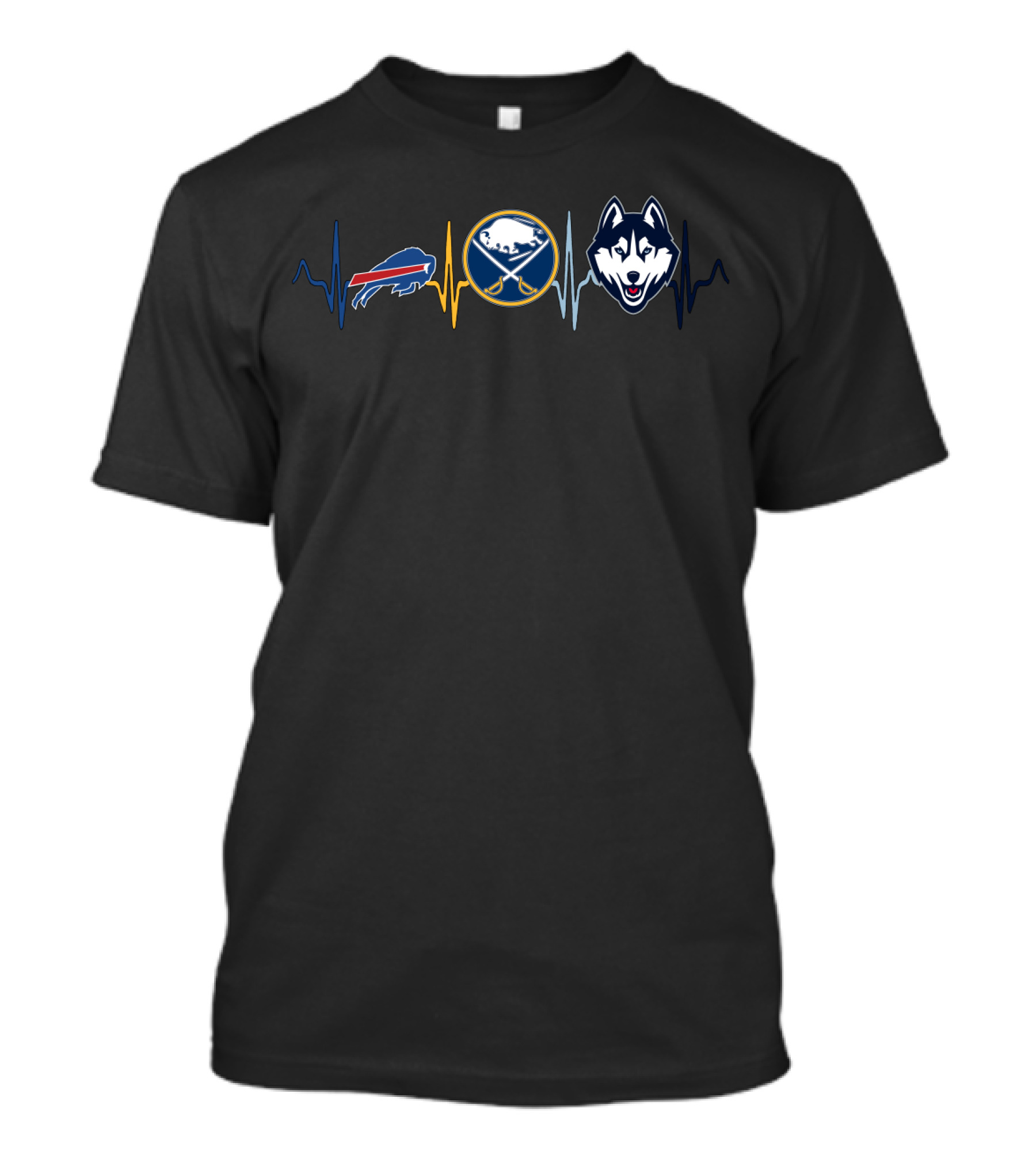 Buffalo Bills Sabres Ch Heartbeat T-Shirt