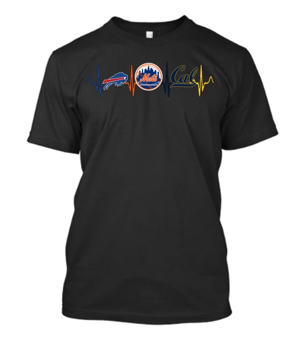 Buffalo Bills New York Mets Cal Heartbeat Cgb T-Shirt
